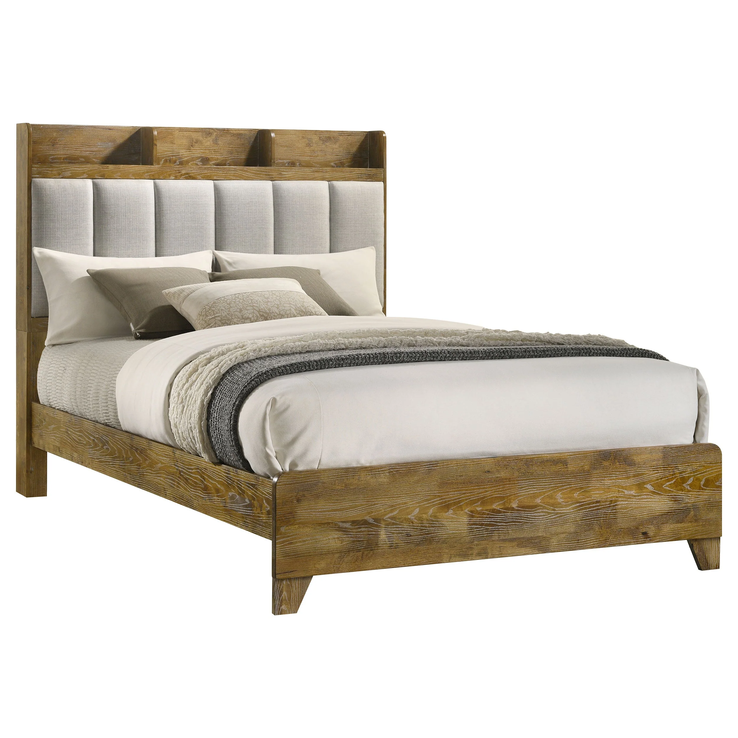 Henderson 57-inch Bookcase Panel Bed Medium Oak - Image 8