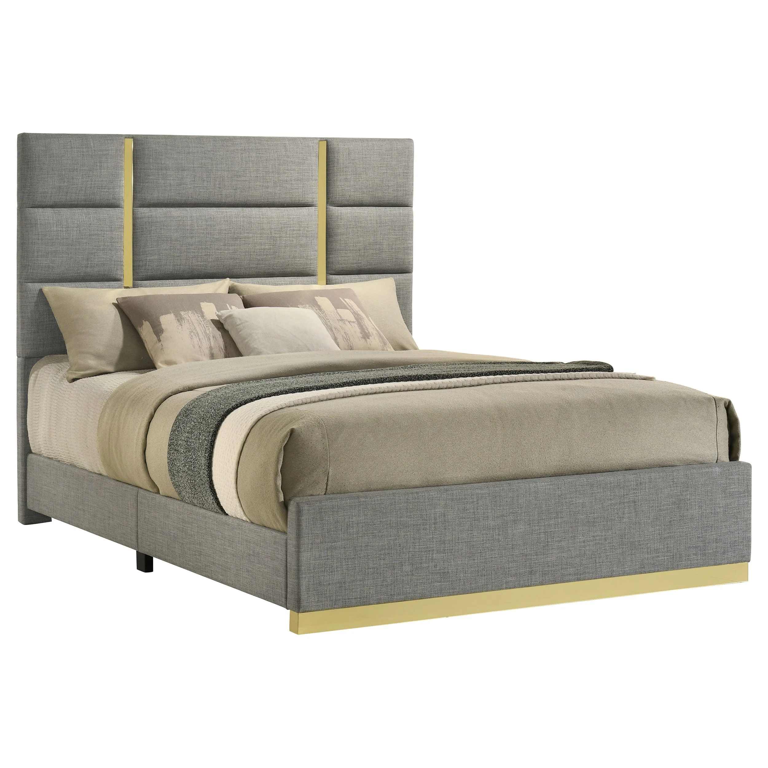 Ines 52-inch Fabric Upholstered Panel Bed - Image 14