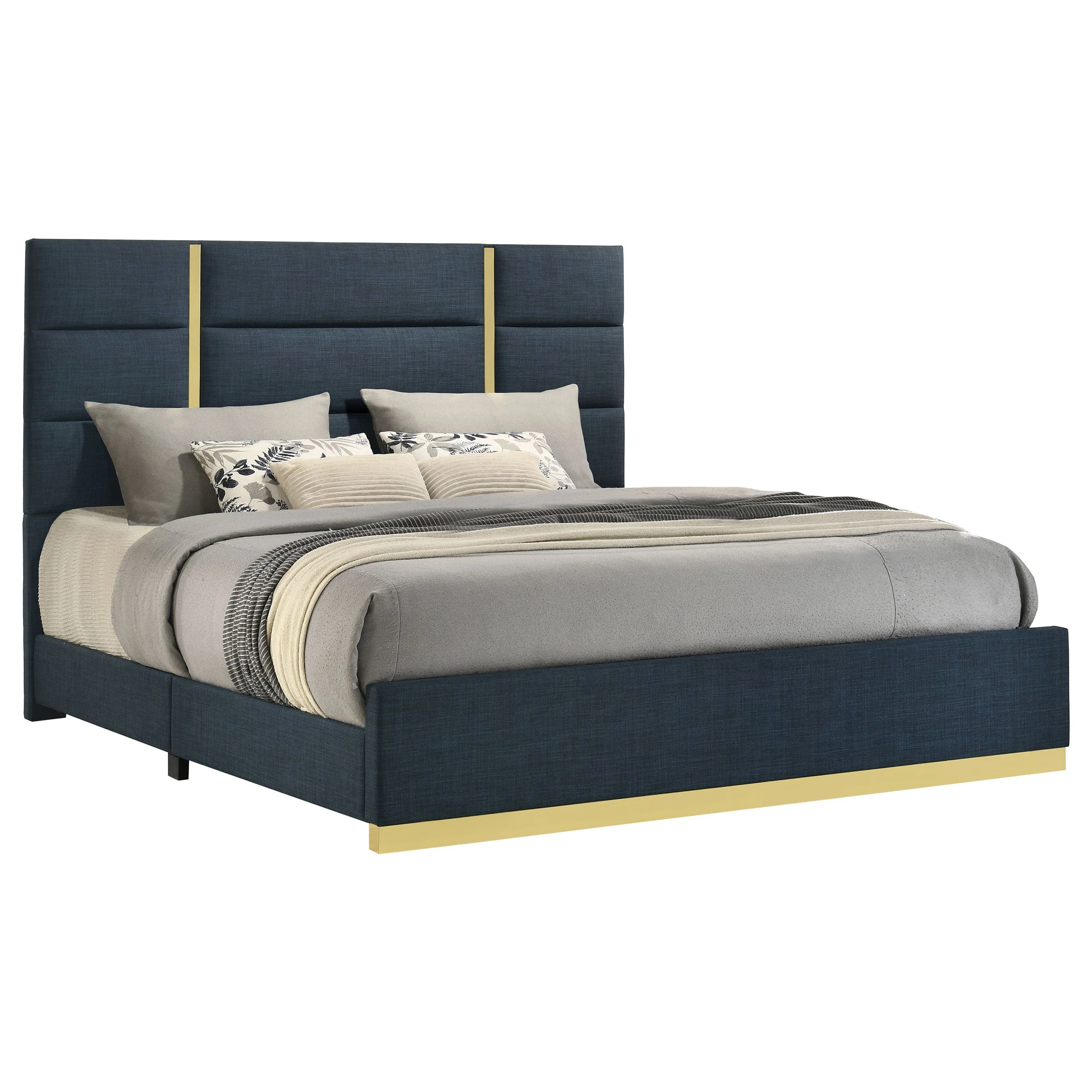 Ines 52-inch Fabric Upholstered Panel Bed - Image 16