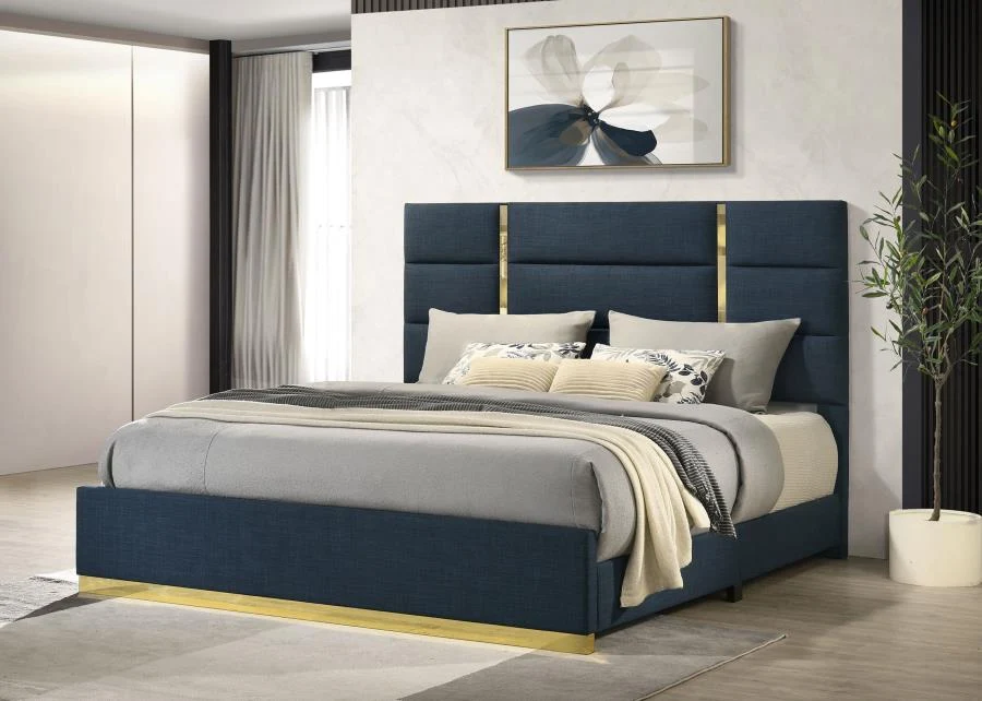 Ines 52-inch Fabric Upholstered Panel Bed - Image 3