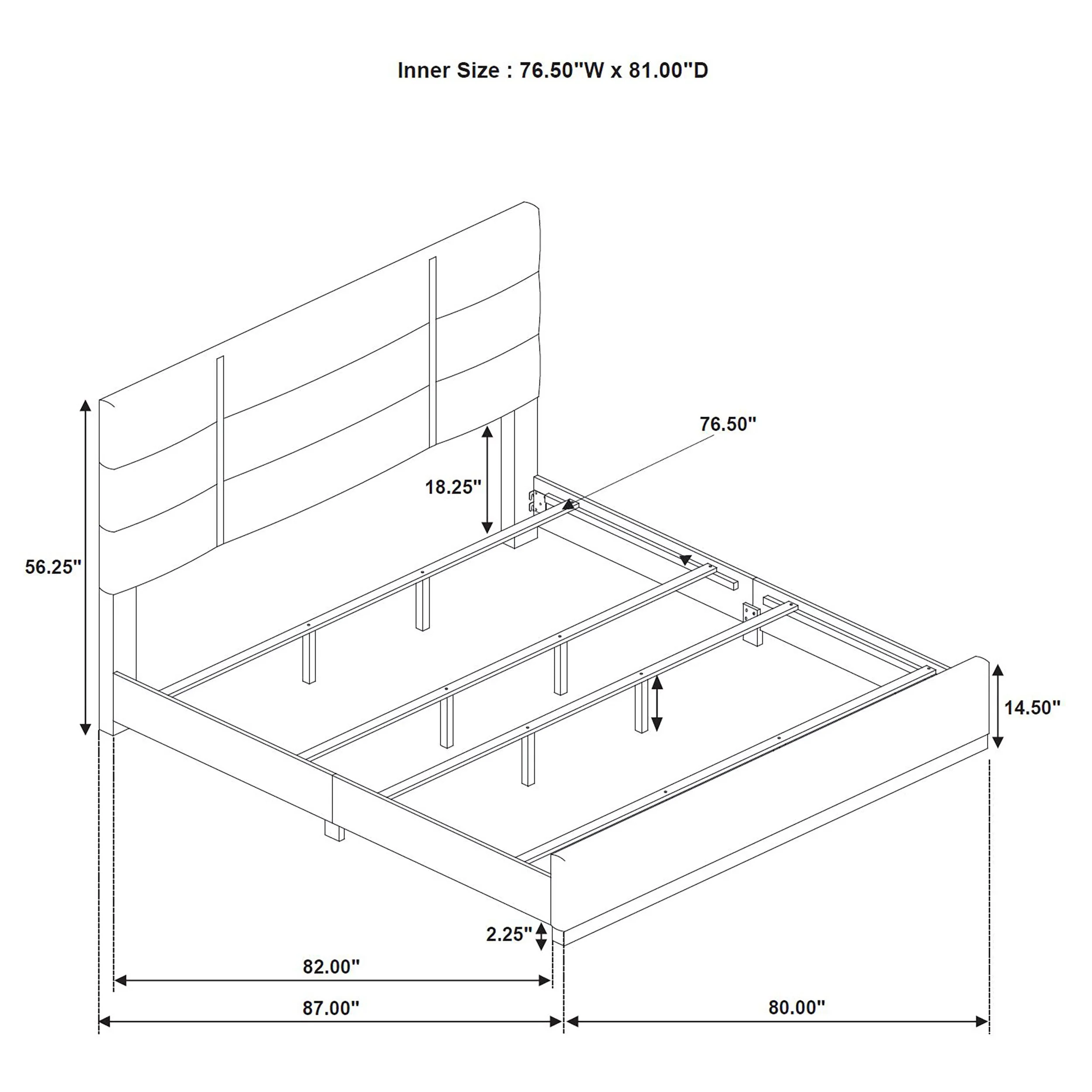 Ines 52-inch Fabric Upholstered Panel Bed - Image 38