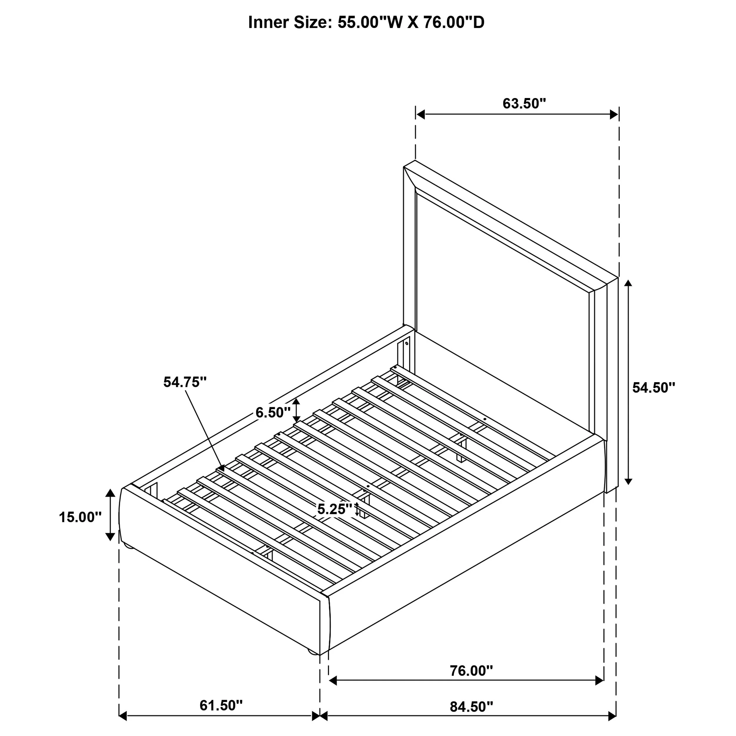 Lawson 54-inch Upholstered Platform Bed - Image 57