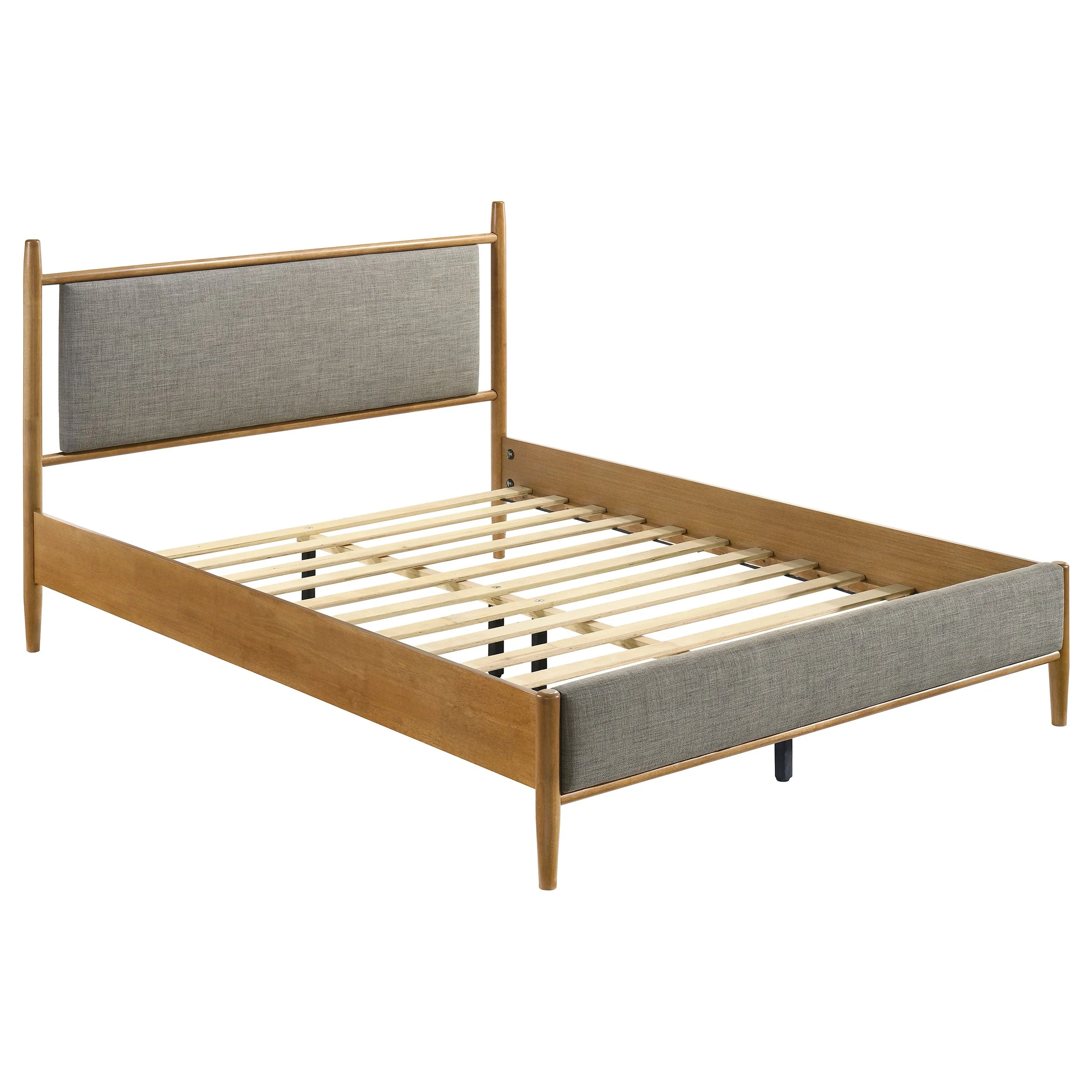 Mason 46-inch Panel Platform Bed Grey and Light Brown - Image 5