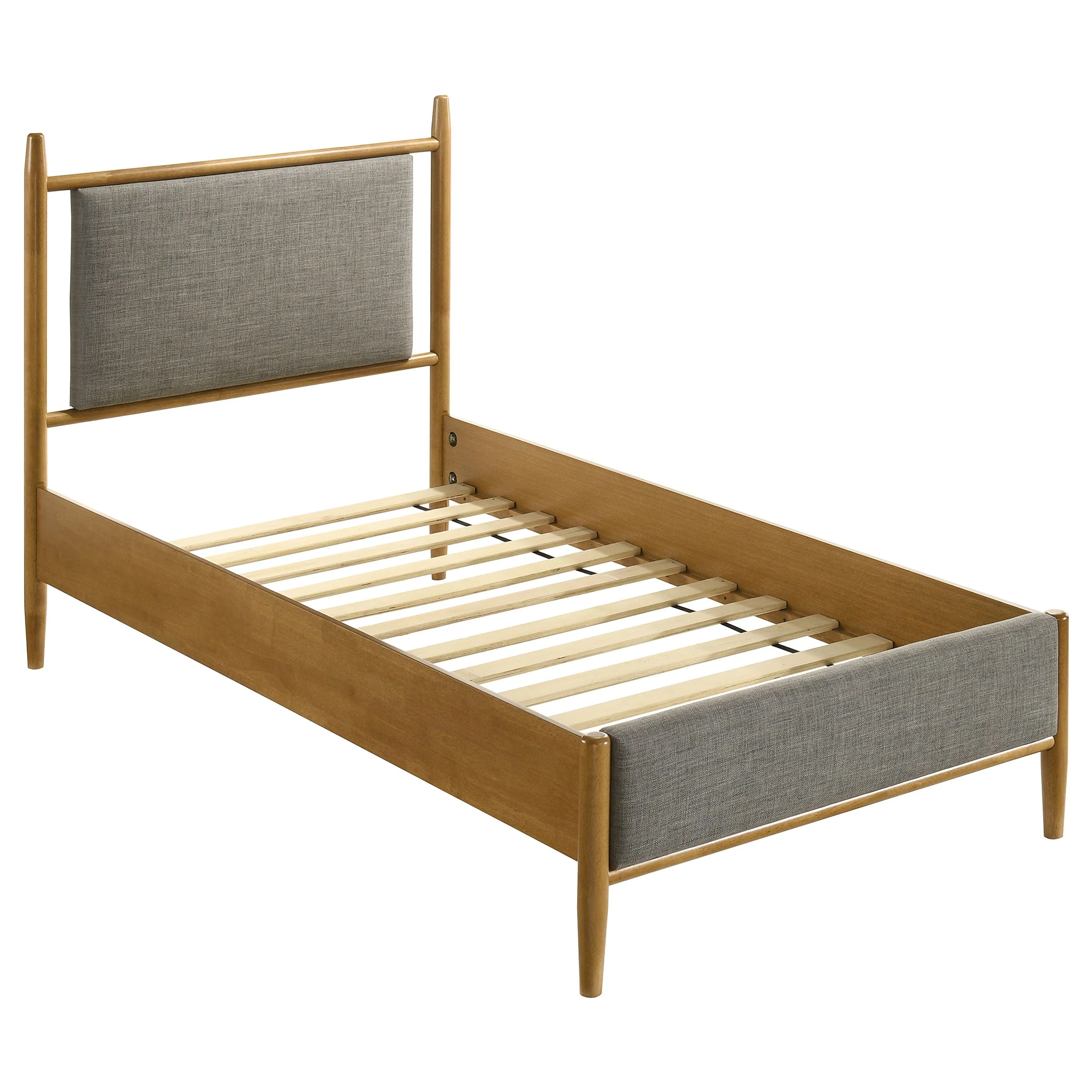 Mason 46-inch Panel Platform Bed Grey and Light Brown - Image 8