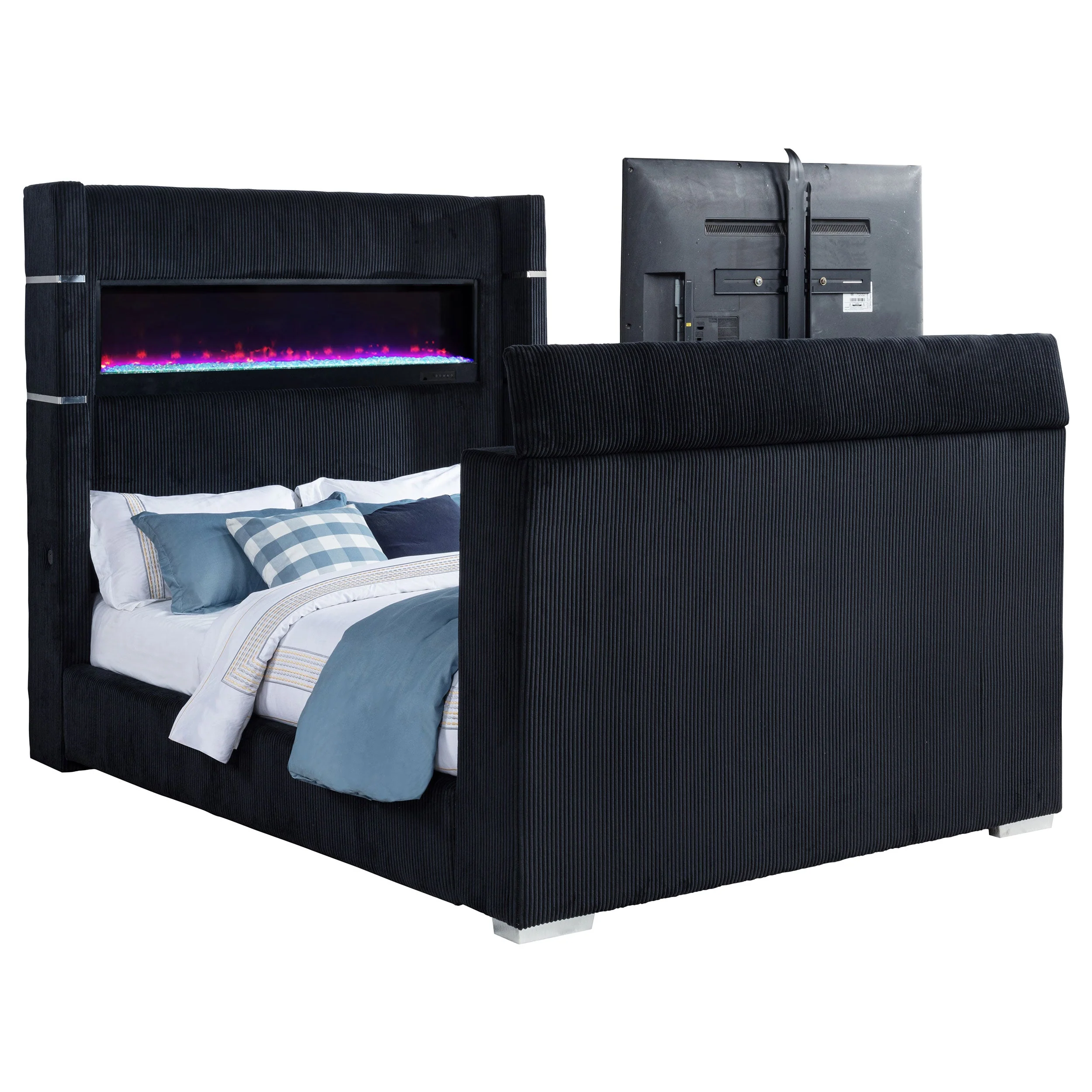 Tisdall Flame Visualizer Wingback TV Bed - Image 16