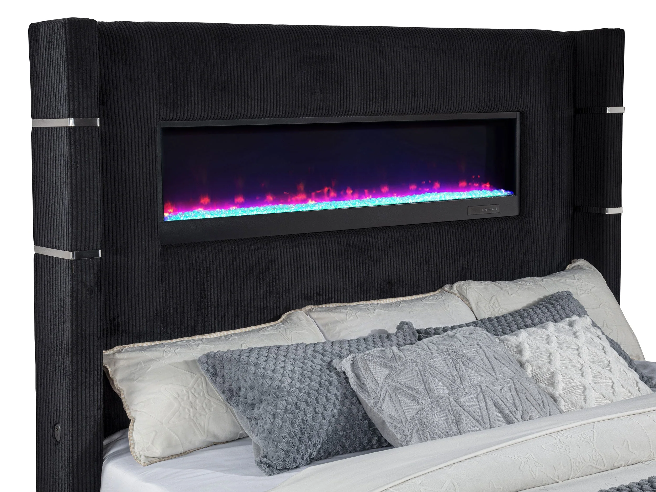 Tisdall Flame Visualizer Wingback TV Bed - Image 30