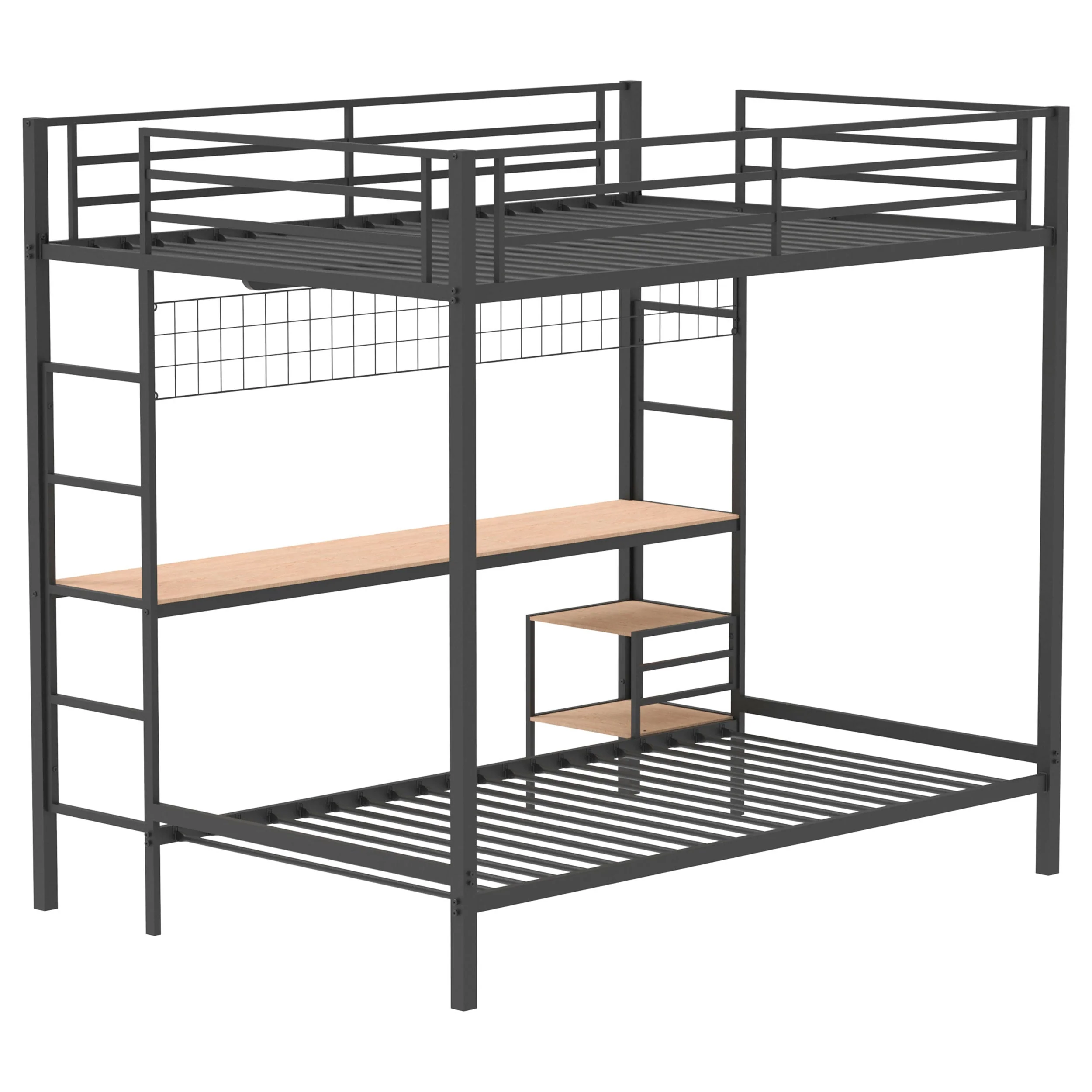 Campus Metal Full Over Twin Workstation Bunk Bed - Image 13