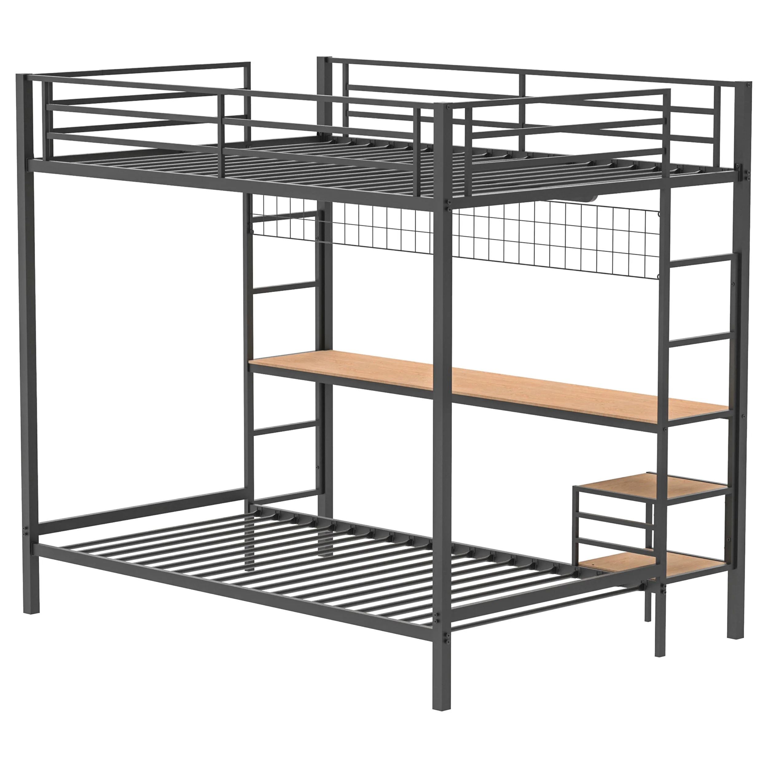 Campus Metal Full Over Twin Workstation Bunk Bed - Image 17