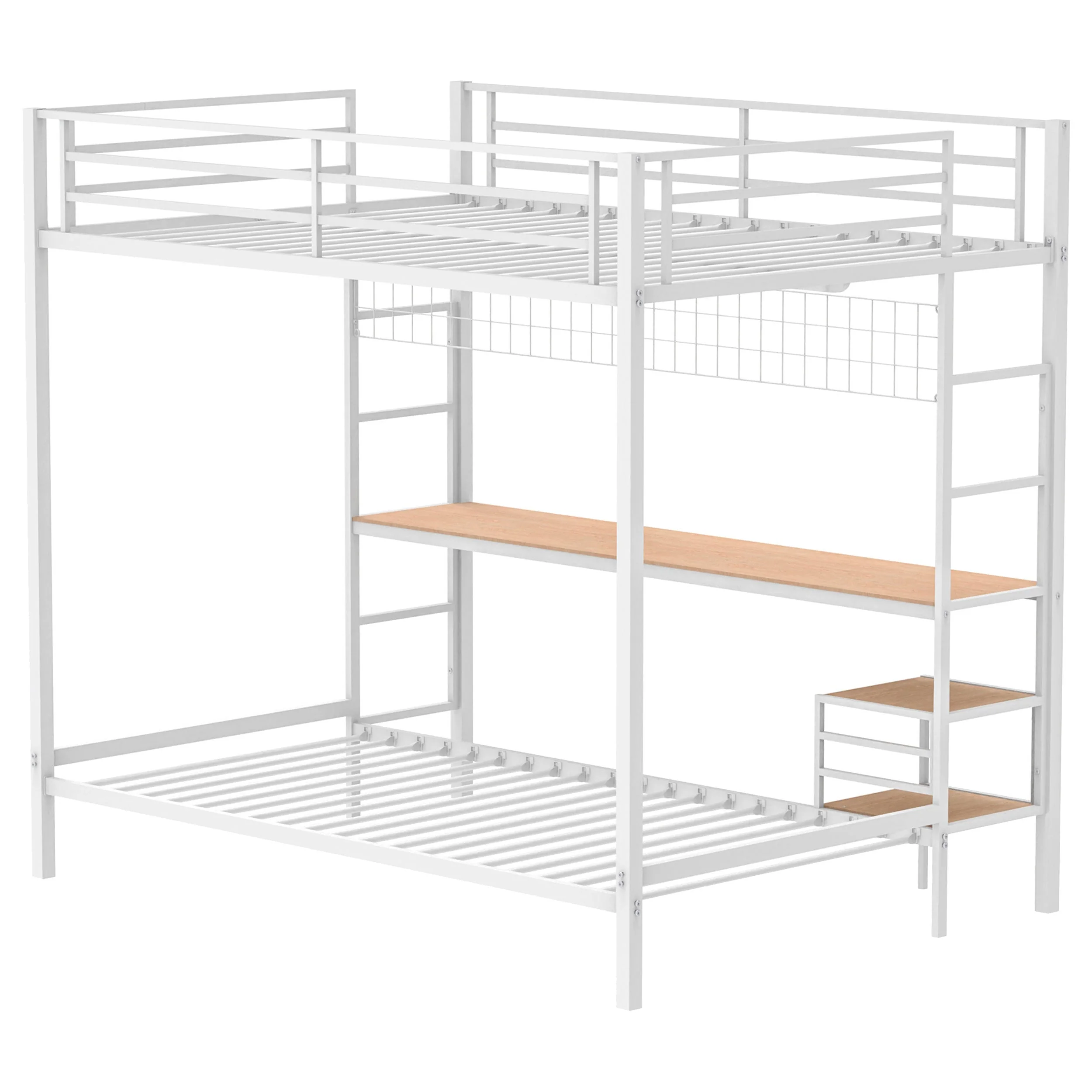 Campus Metal Full Over Twin Workstation Bunk Bed - Image 18
