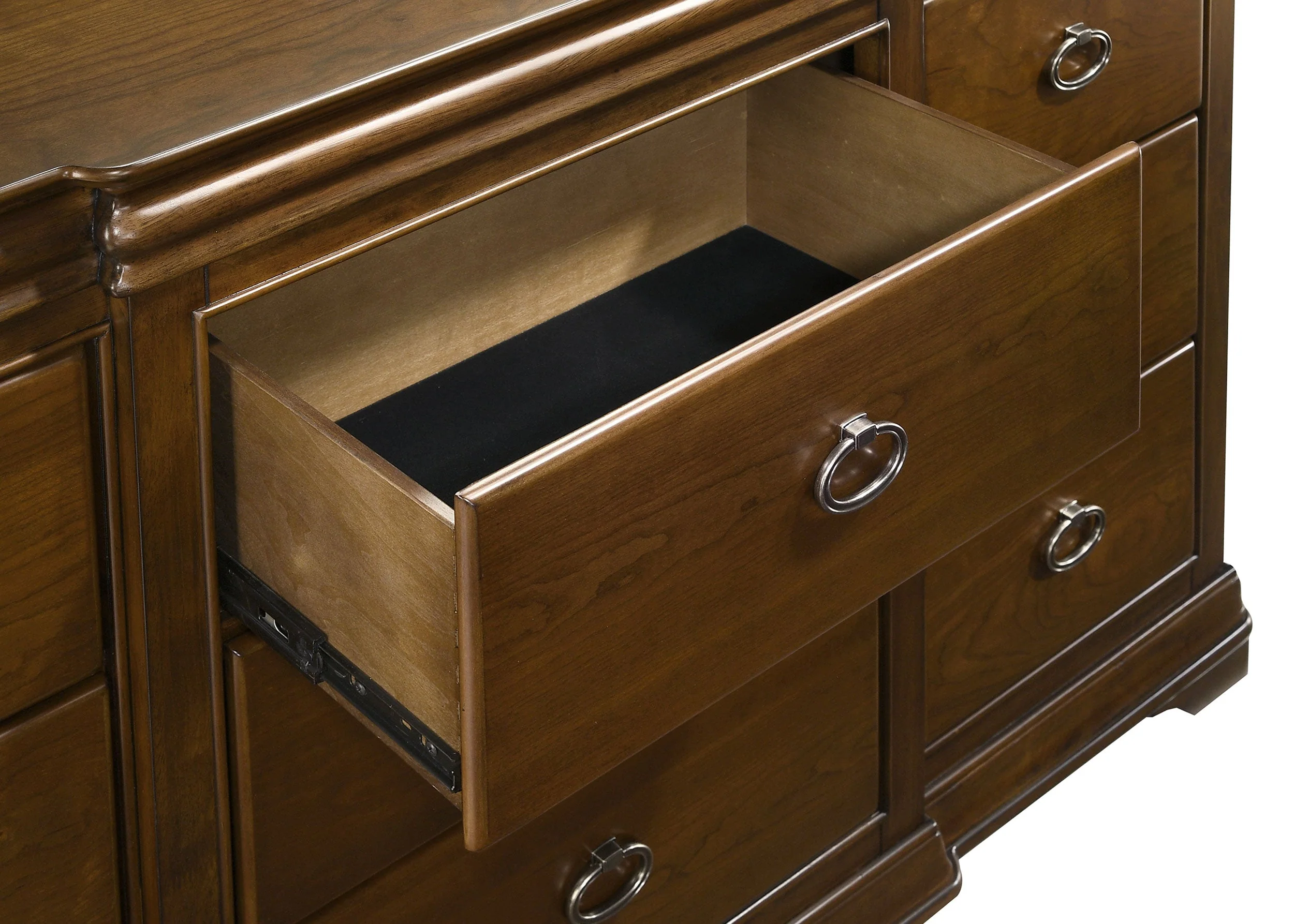 Garland 11-drawer Bedroom Dresser with Mirror Brown Cherry - Image 11