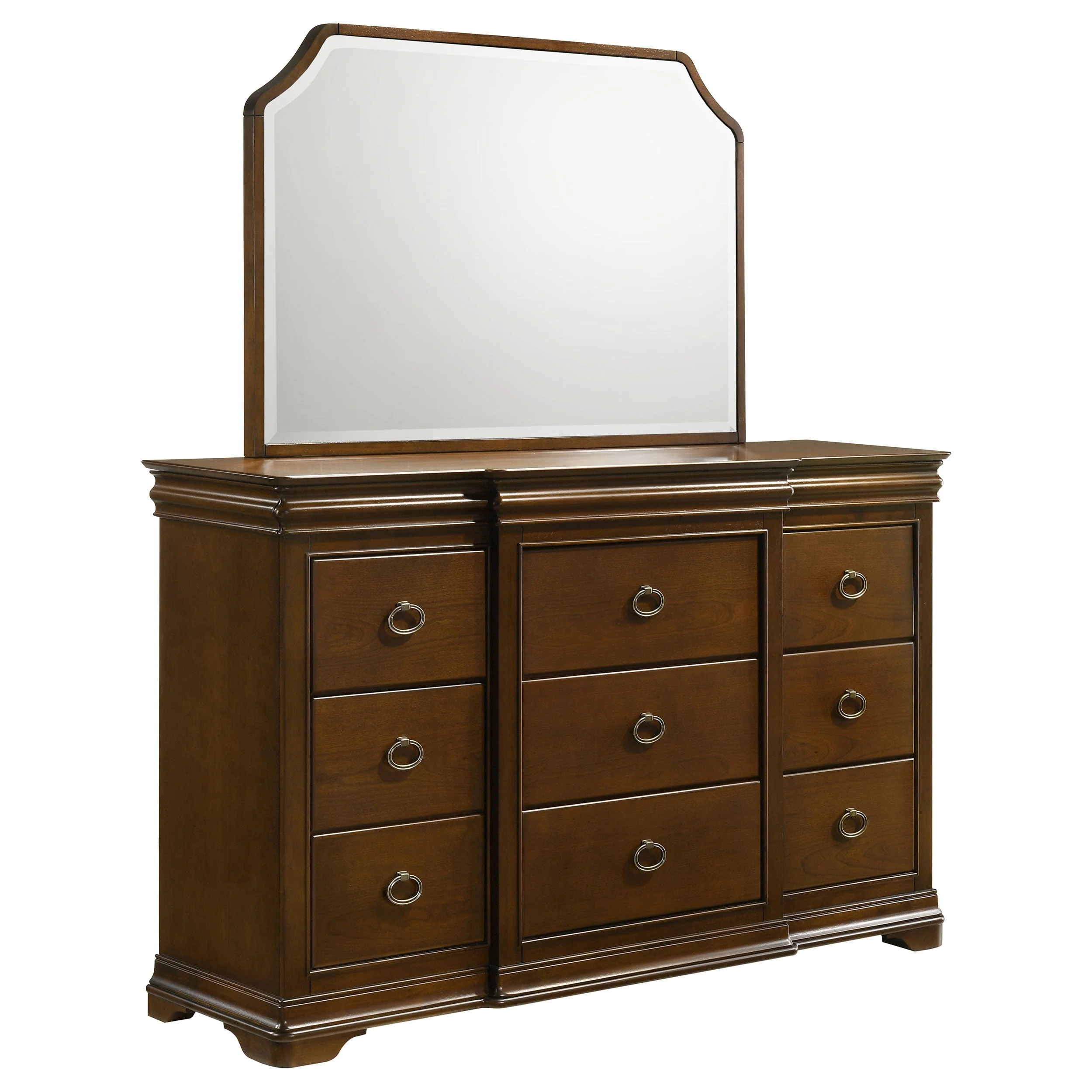 Garland 11-drawer Bedroom Dresser with Mirror Brown Cherry - Image 2