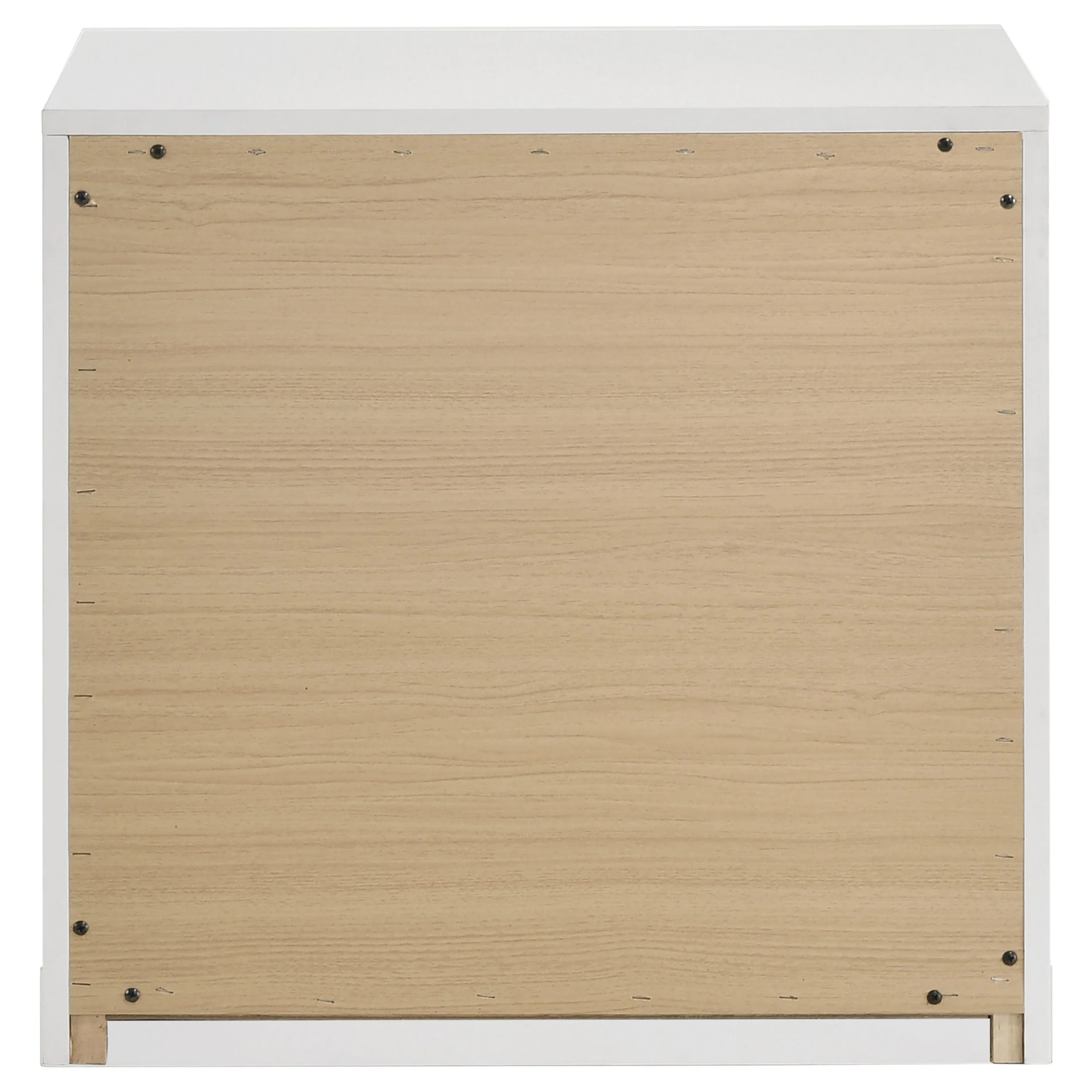 Ines 2-drawer Nightstand Bedside Table White High Gloss - Image 6