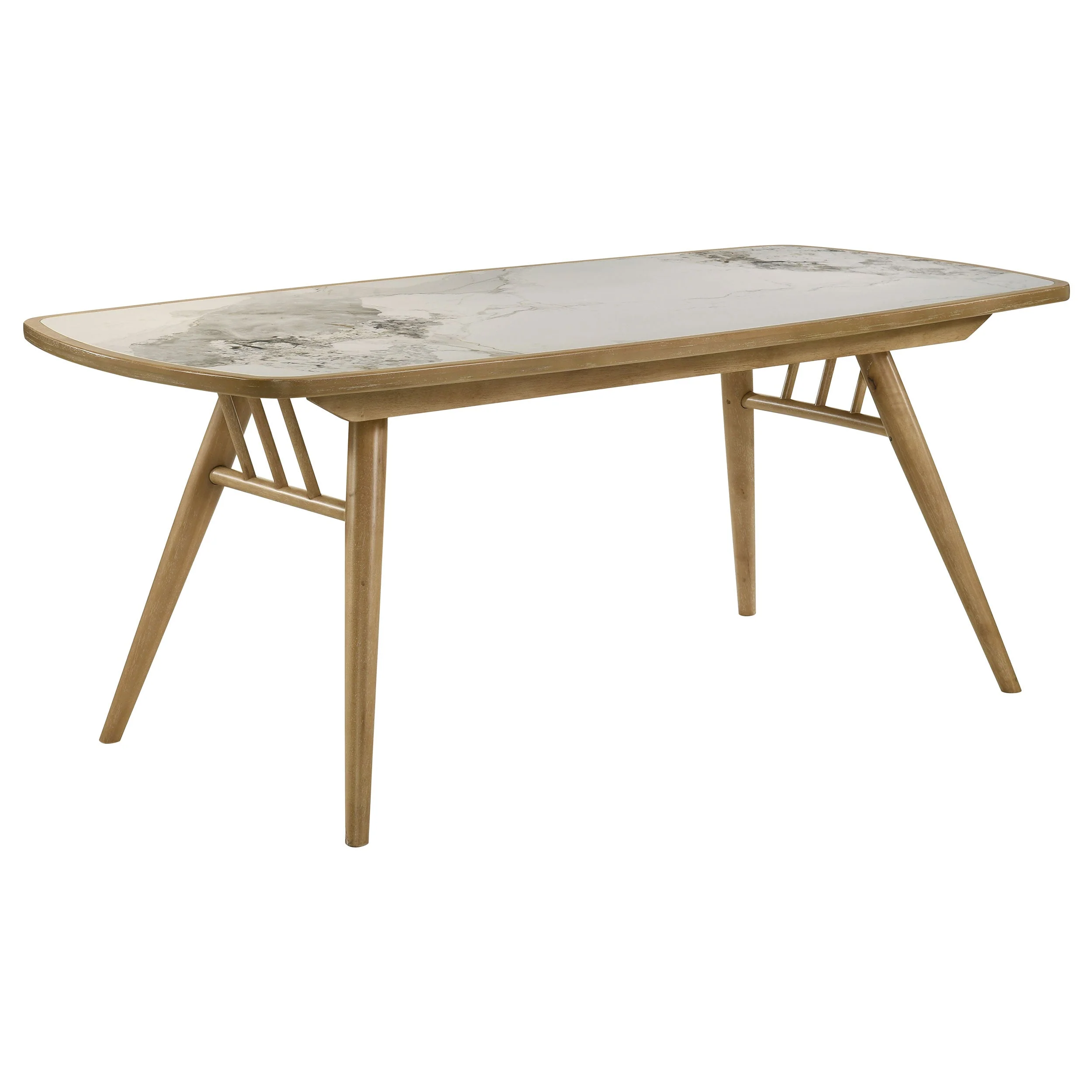 Croyden 73-inch Rectangular Dining Table Weathered Natural - Image 2