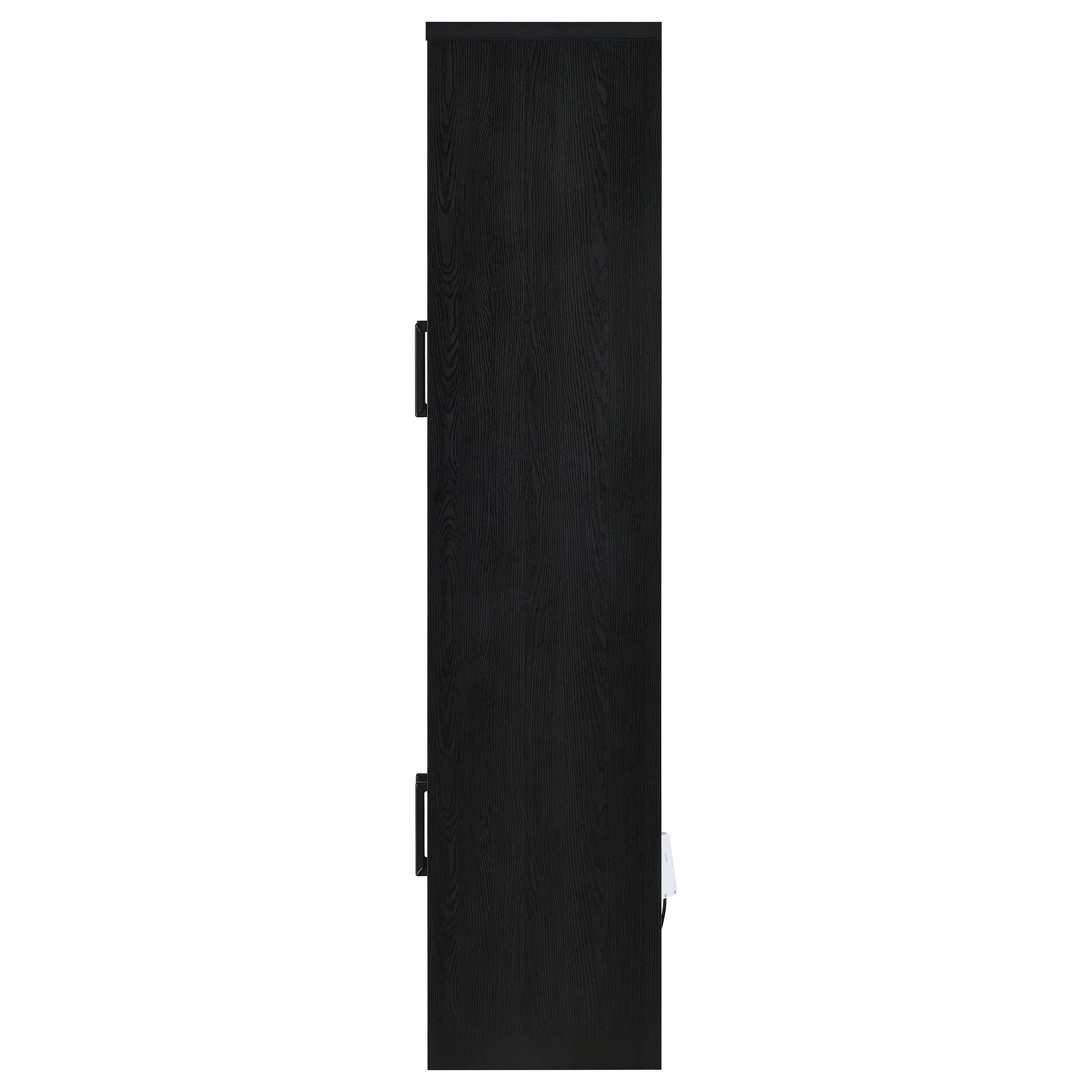 Riva 4-door Tall Accent Display Cabinet LED Lighting Black - Image 8