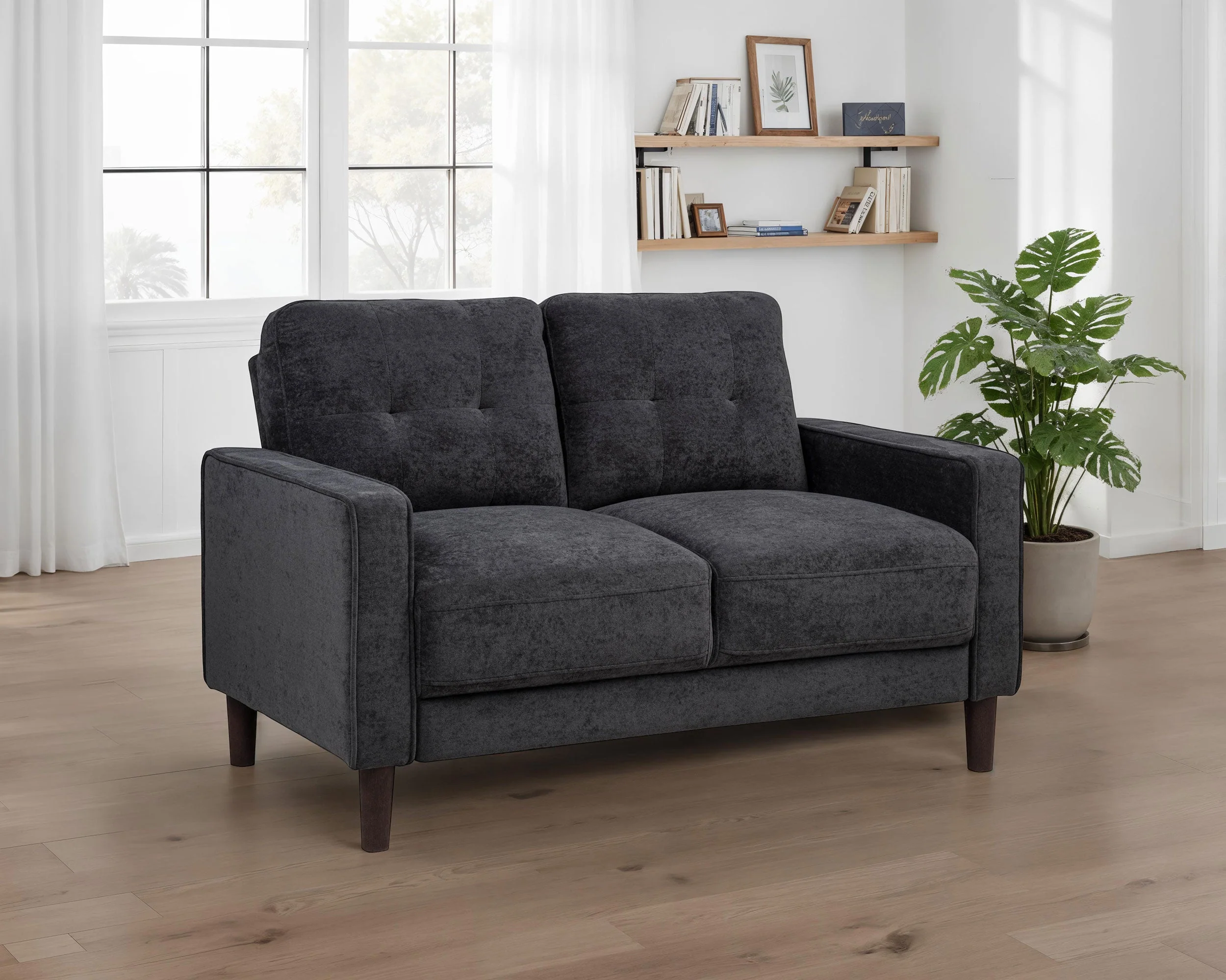 Bowen II Fabric Upholstered Track Arm Loveseat - Image 6