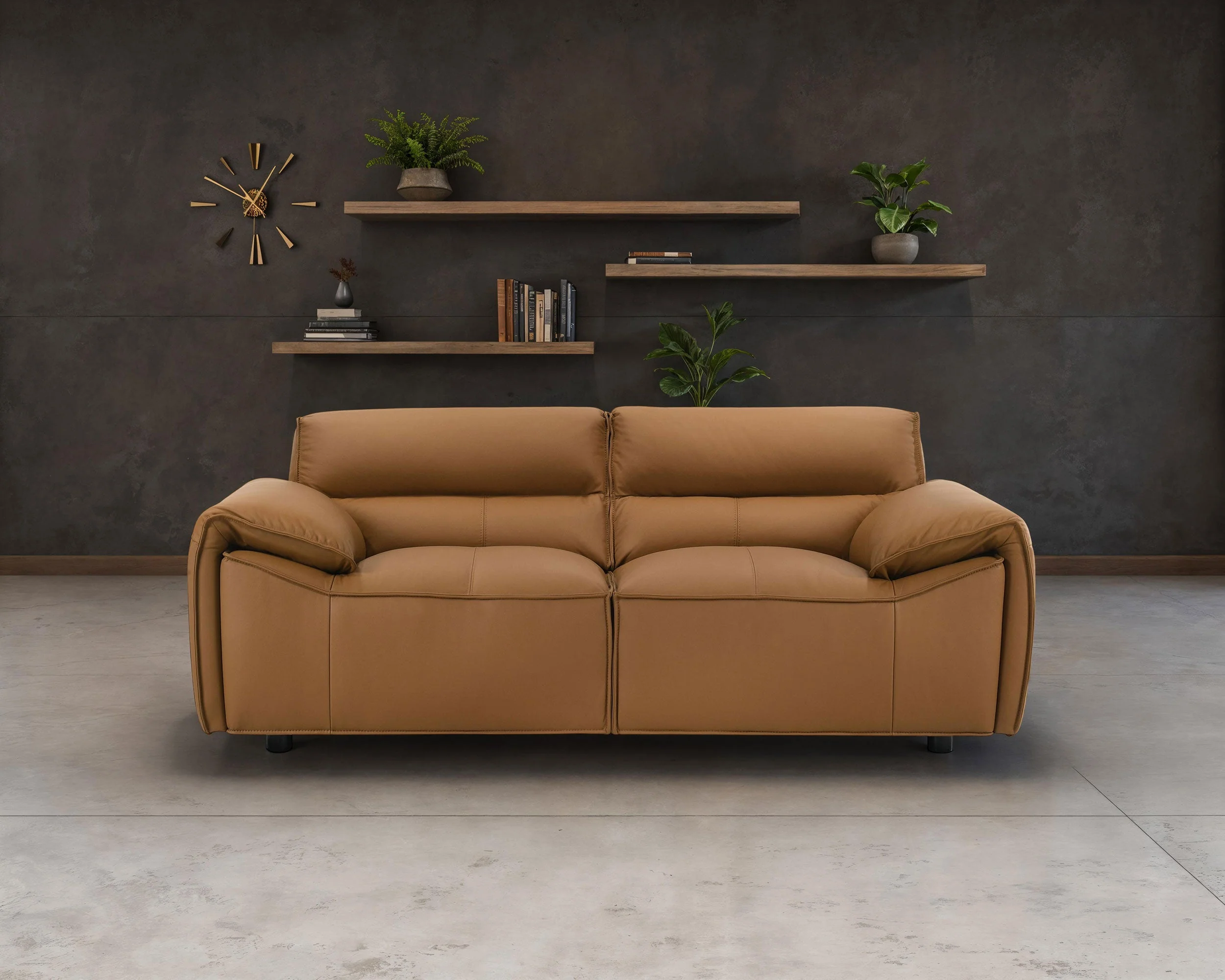 Buxton Top Grain Leather Upholstered Loveseat - Image 5
