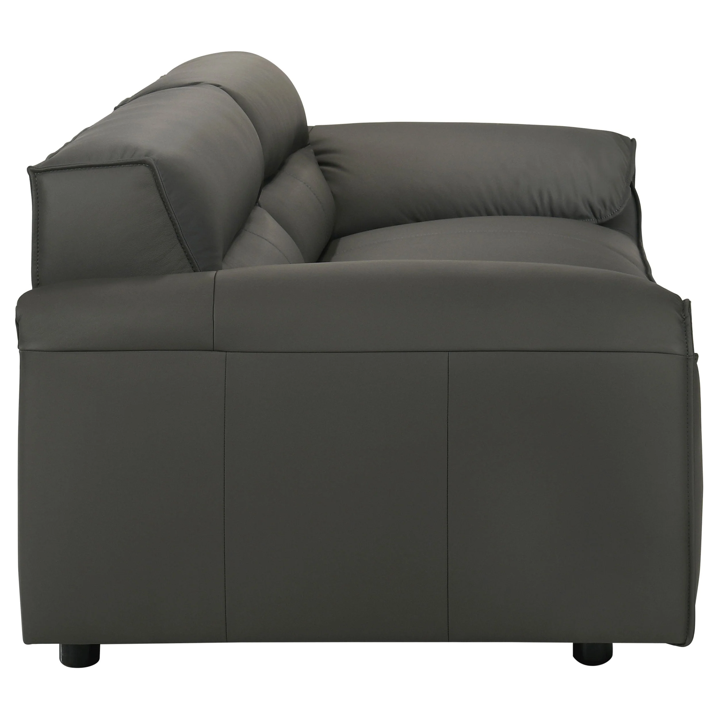 Buxton Top Grain Leather Upholstered Sofa - Image 20