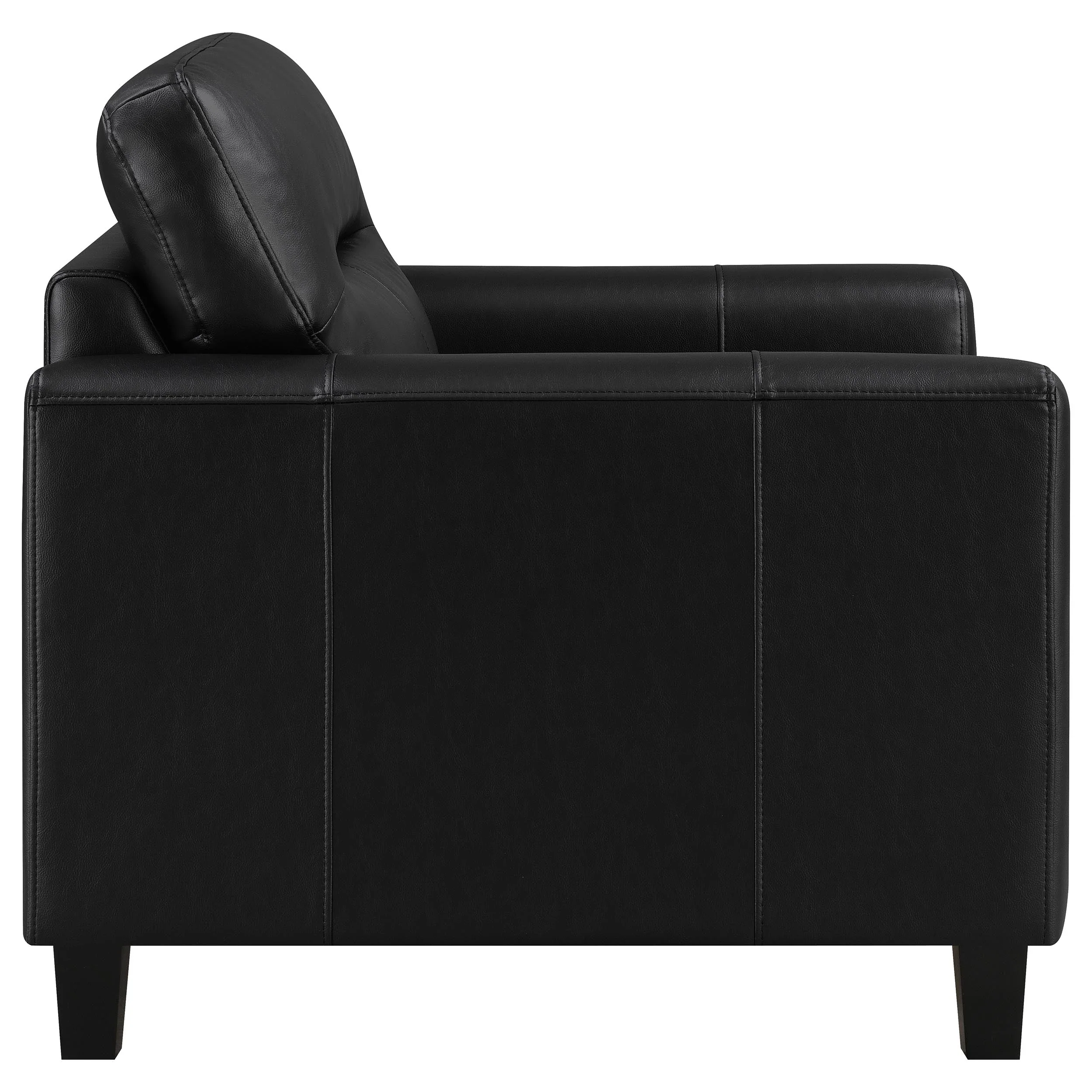 Scotland Faux Leather Upholstered Track Arm Chair - Image 17