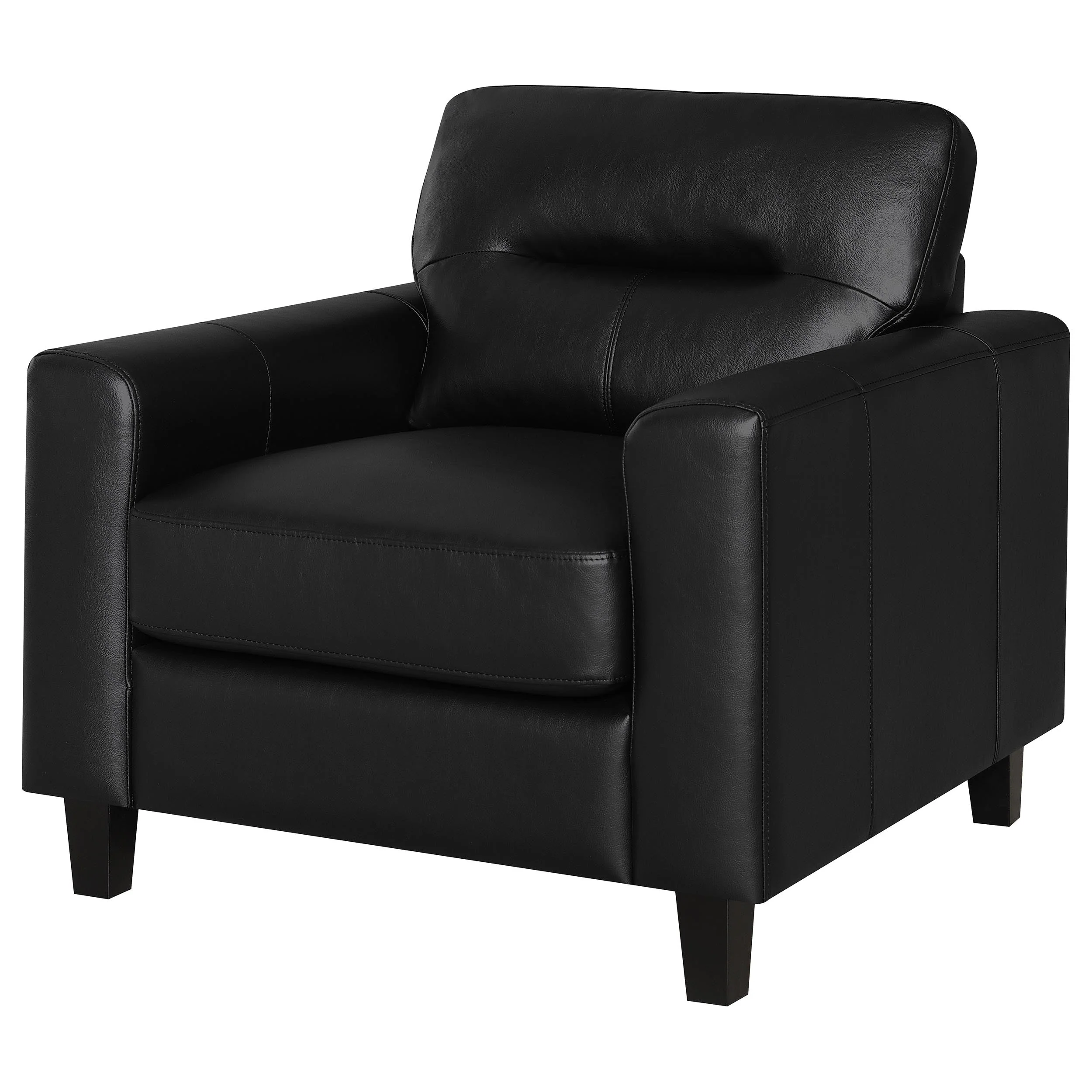 Scotland Faux Leather Upholstered Track Arm Chair - Image 9
