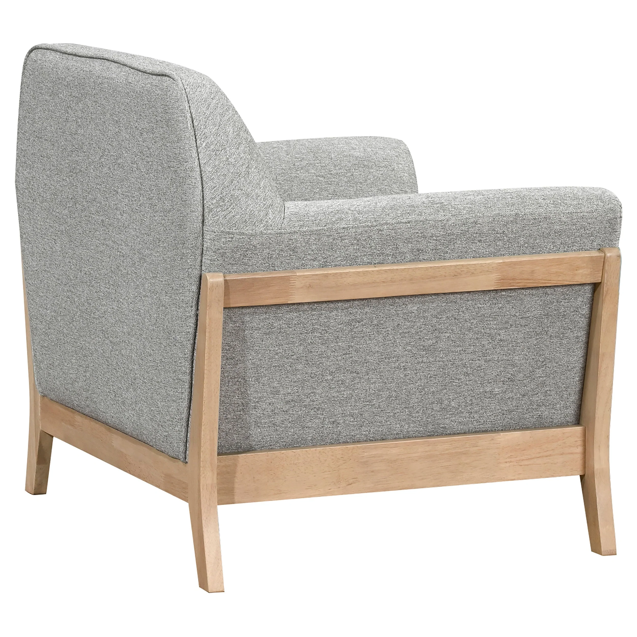 Vaughn Fabric Upholstered Flared Arm Accent Chair Grey - Image 8