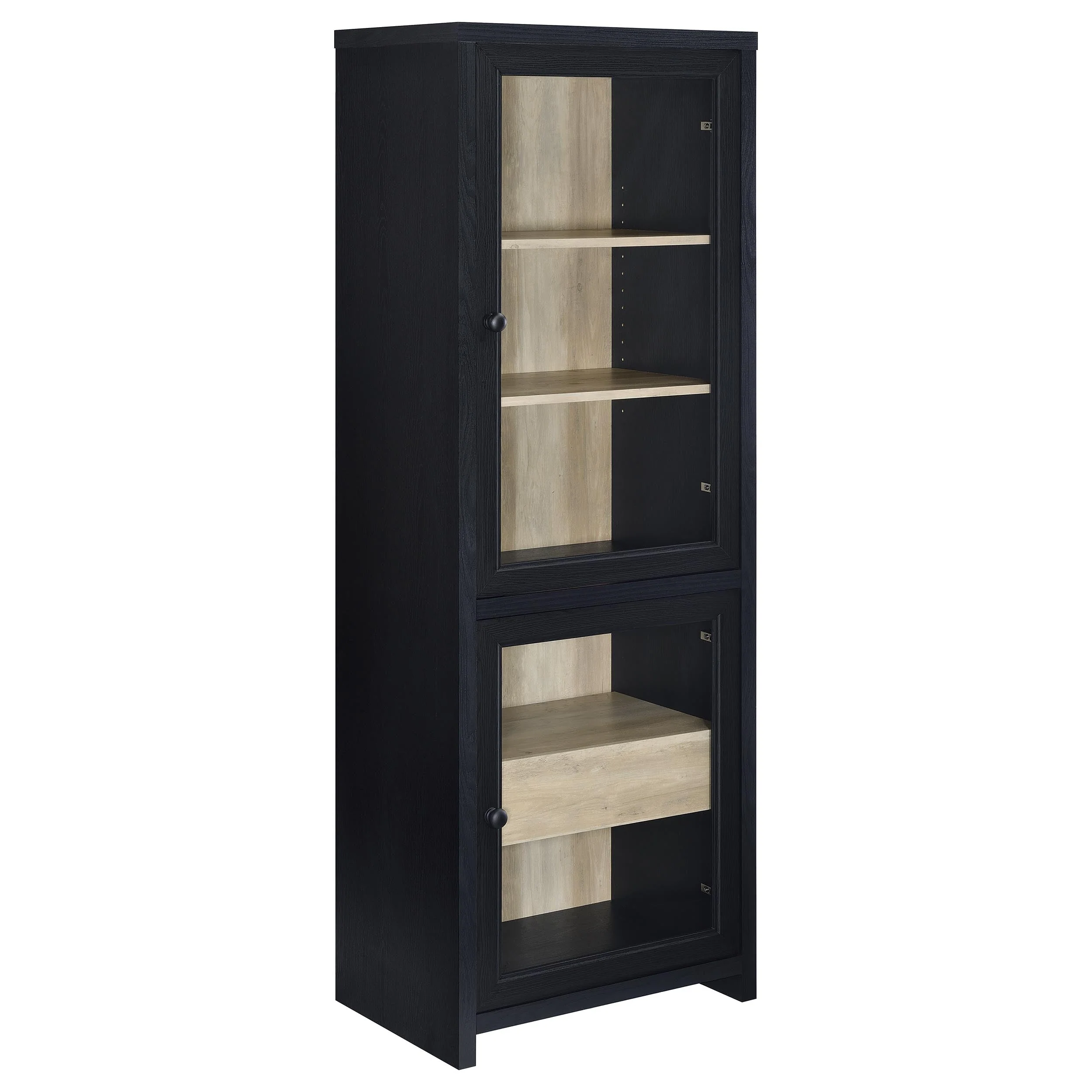 Denison 3-piece Entertainment Center 79-inch TV Stand Black - Image 11