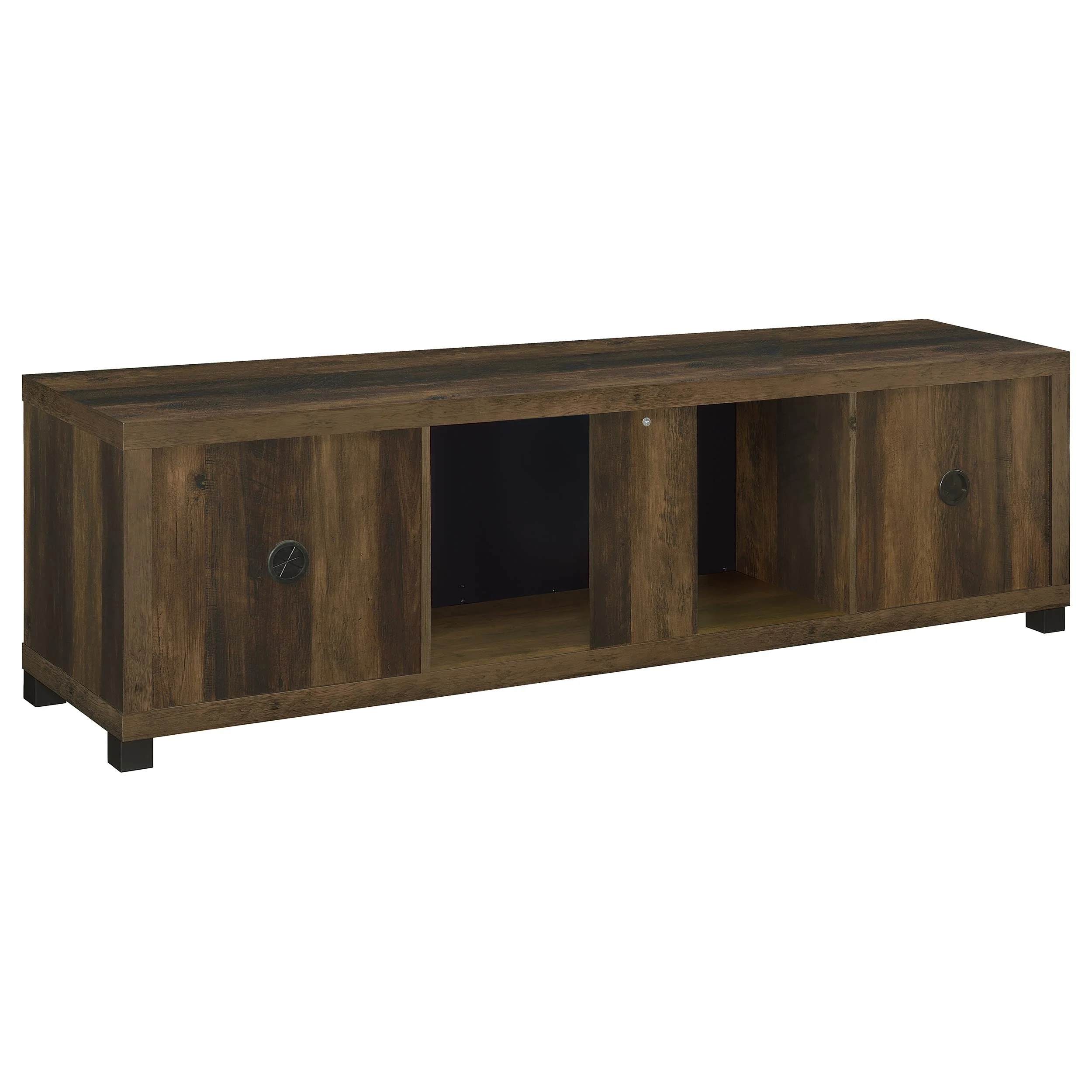 Havering 71-inch TV Stand Fireplace Media Console Dark Pine - Image 8