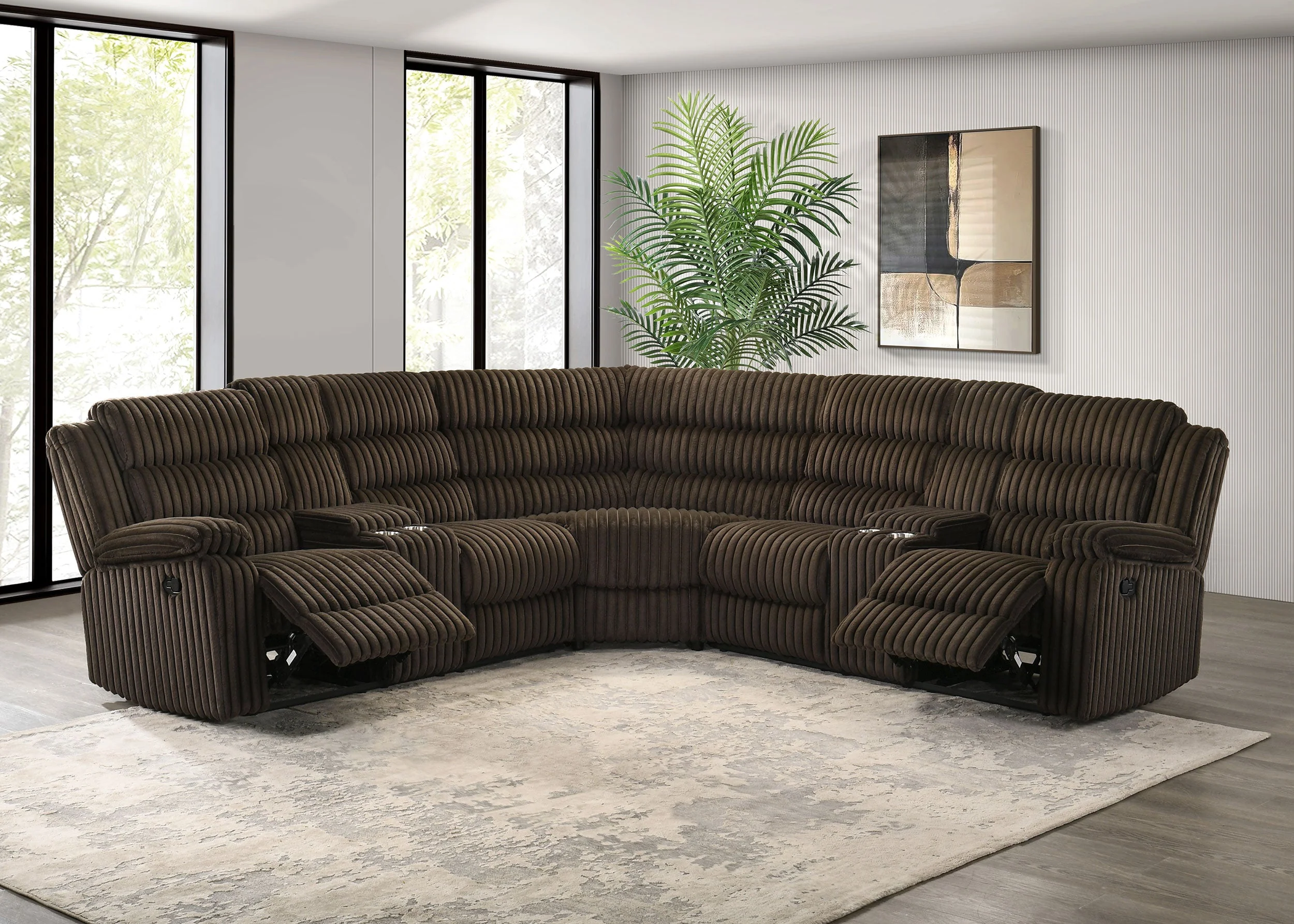 Atkinson Upholstered Reclining Sectional Sofa - Image 7