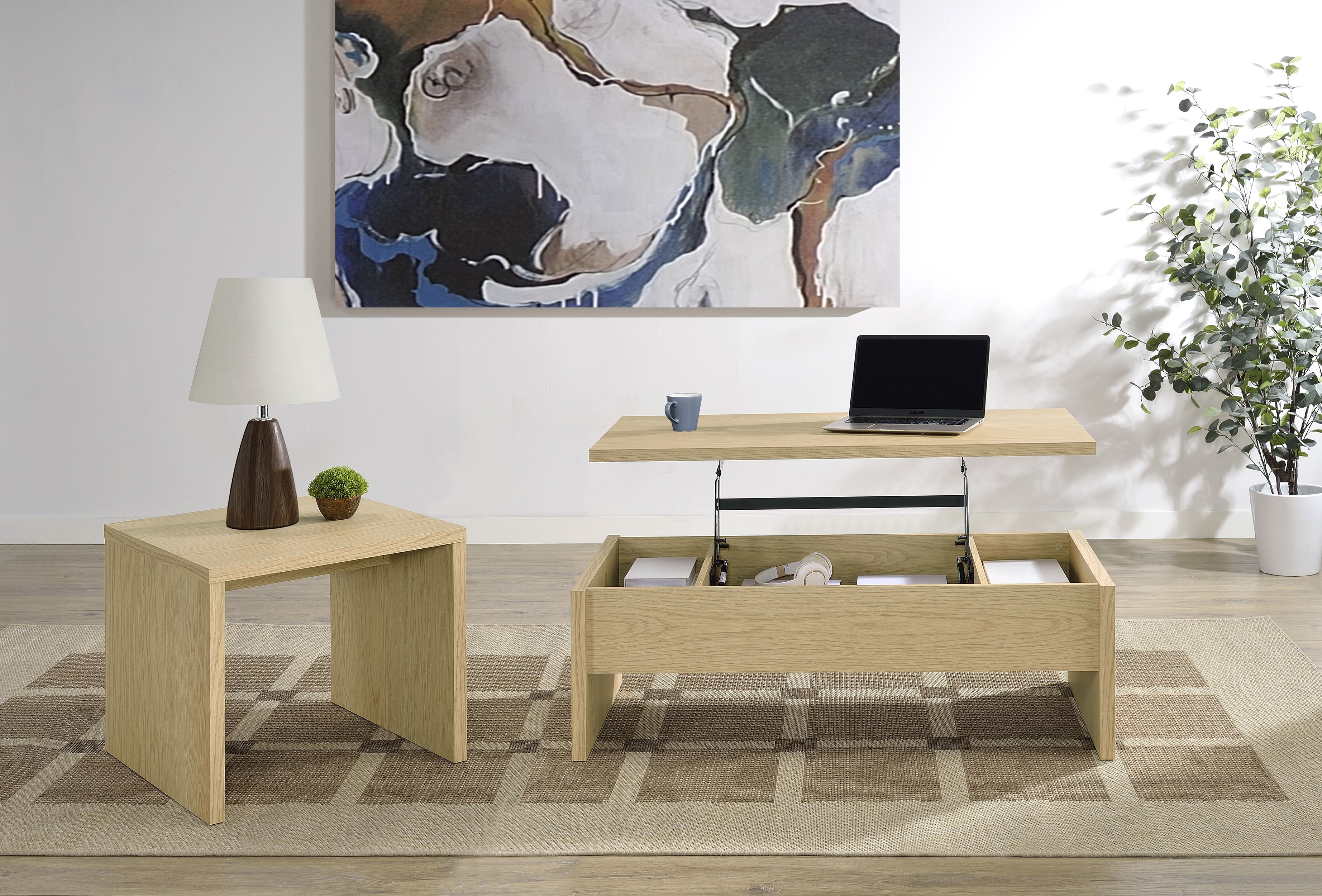 Canoga Lift Top Cocktail Coffee Table Set - Image 5