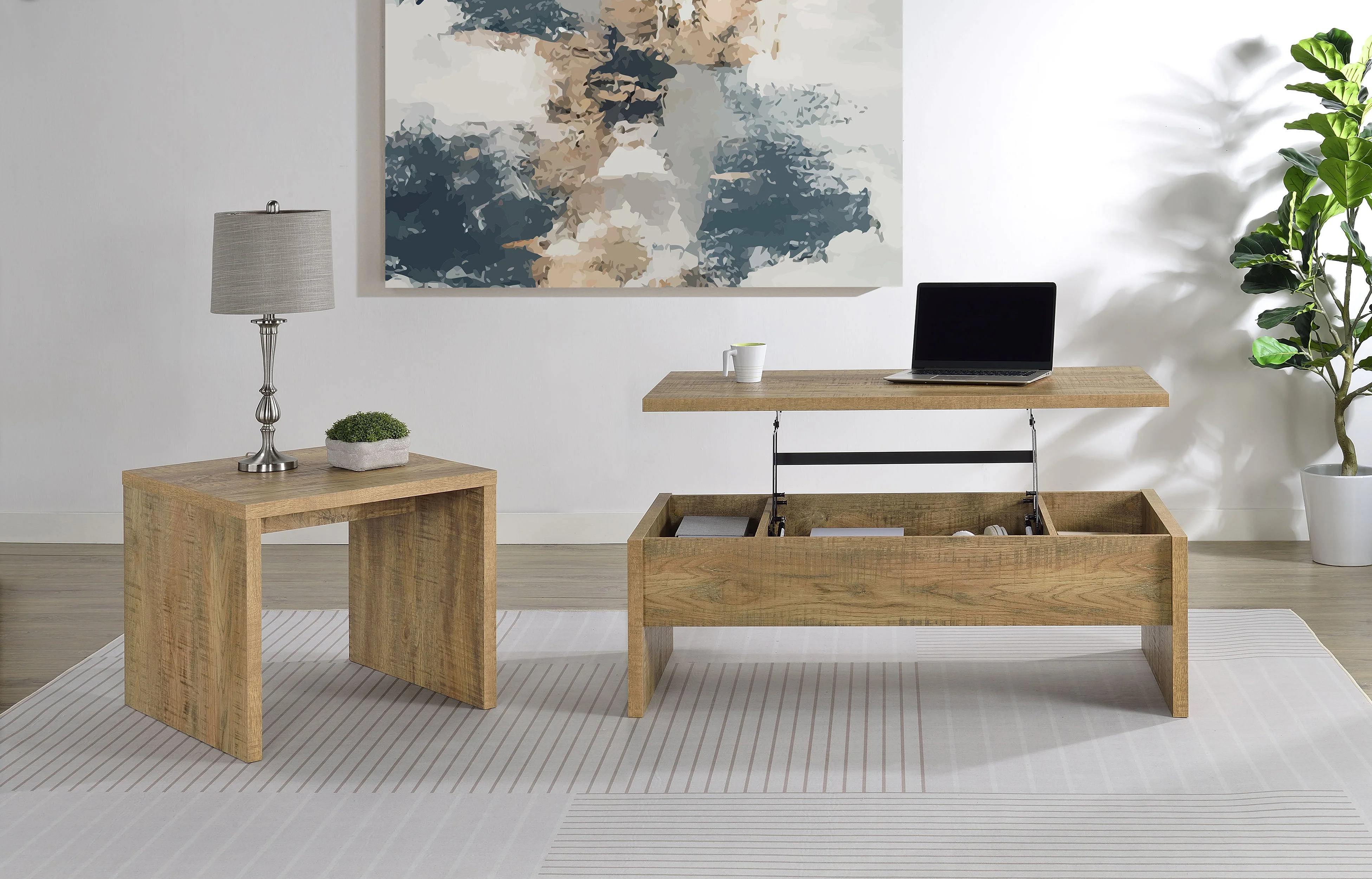Canoga Lift Top Cocktail Coffee Table Set - Image 7