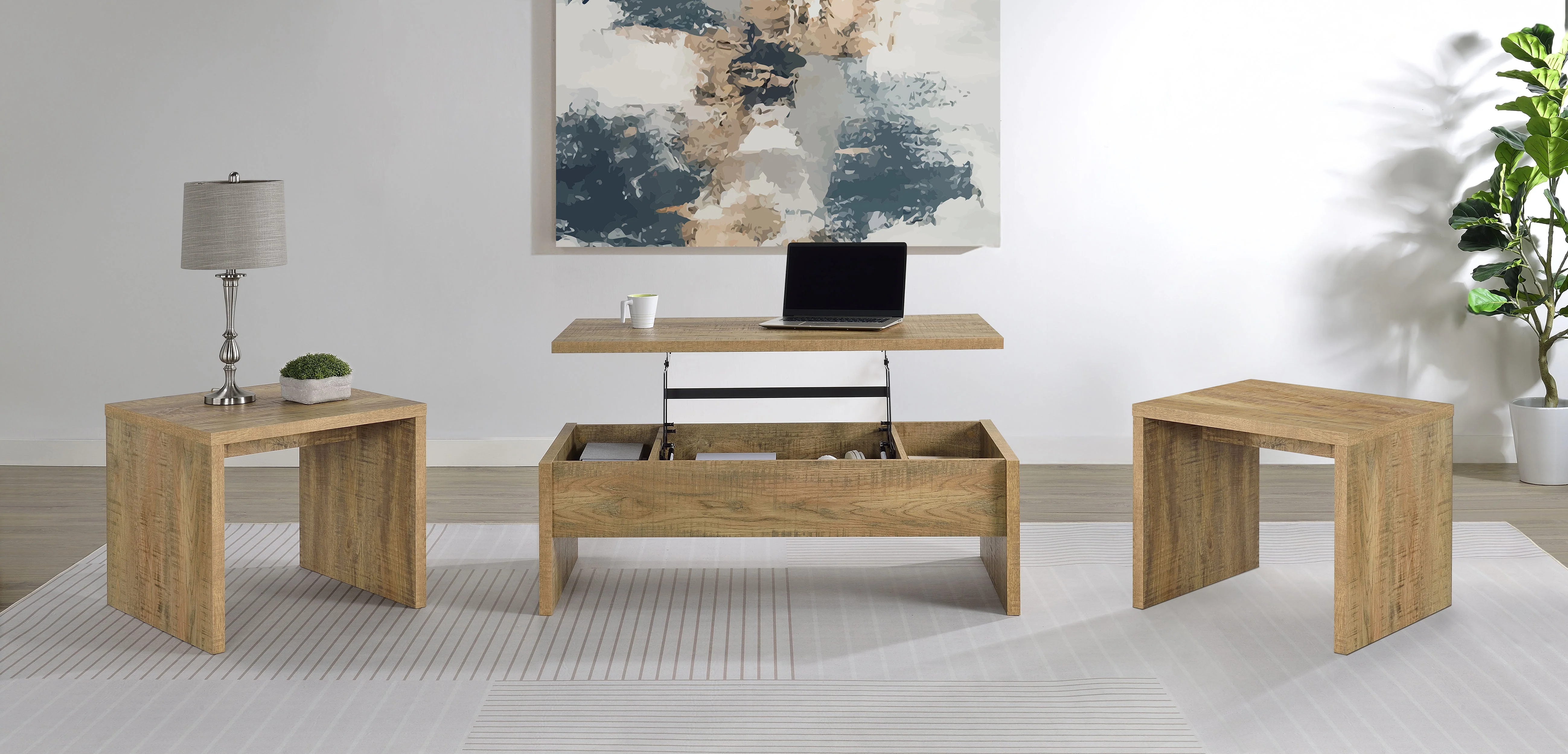 Canoga Lift Top Cocktail Coffee Table Set - Image 8