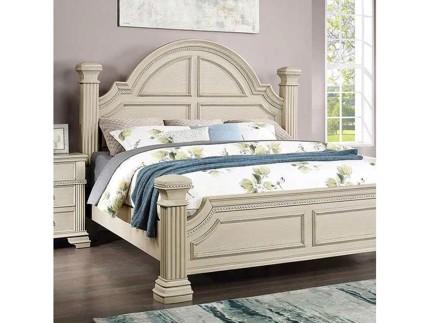 Pamphilos Antique White Queen Bed