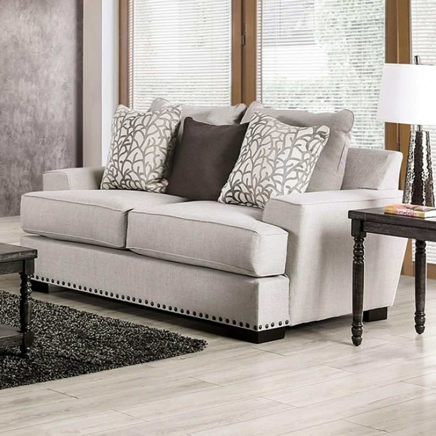 Picotee Light Gray & Charcoal 2pc Living Room Set - Image 3
