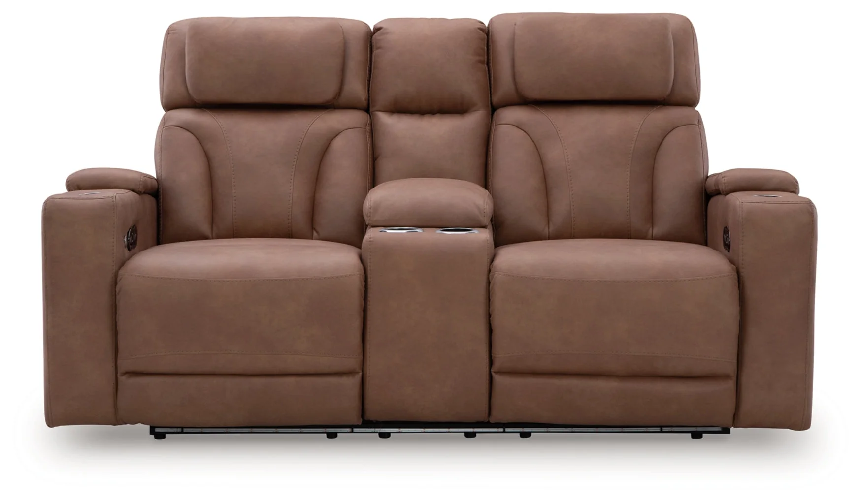 Point Clear Power Reclining Loveseat/Console/Adjustable Headrest - Image 4