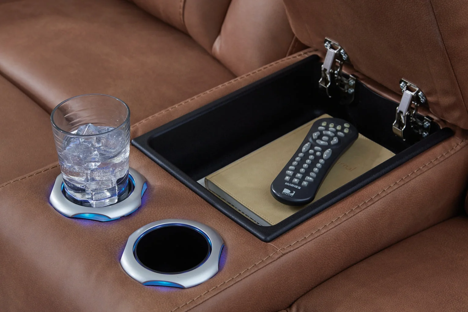 Point Clear Power Reclining Loveseat/Console/Adjustable Headrest - Image 8