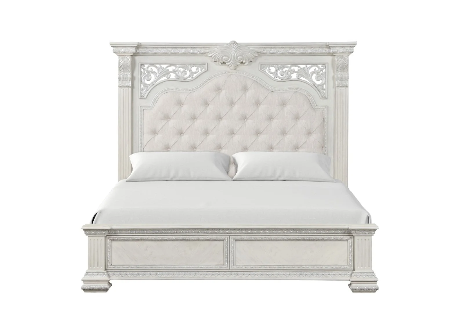 Promenade Wire Brushed White Eastern King Bed - Image 7