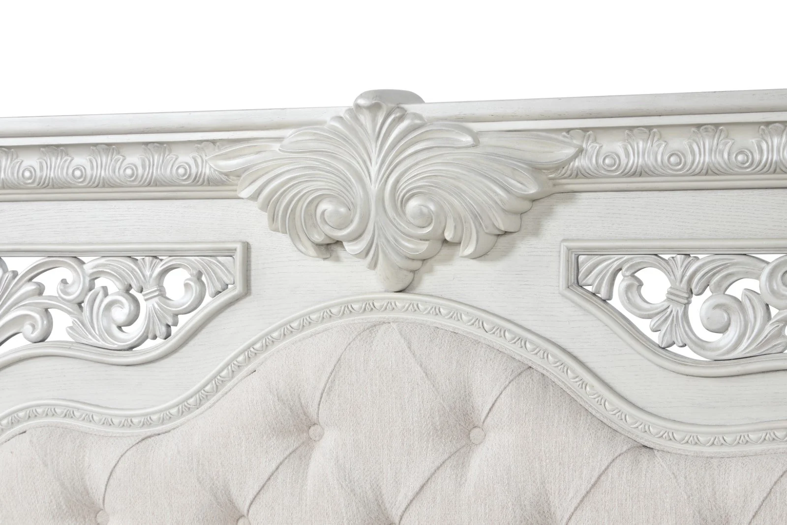 Promenade Wire Brushed White Queen 4 Piece Bedroom Set - Image 7