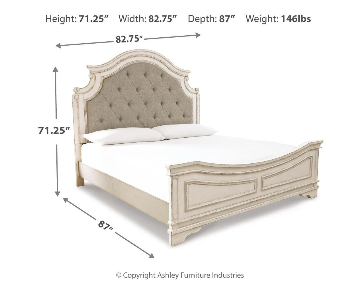 Realyn Upholstered Panel Bed - Image 7