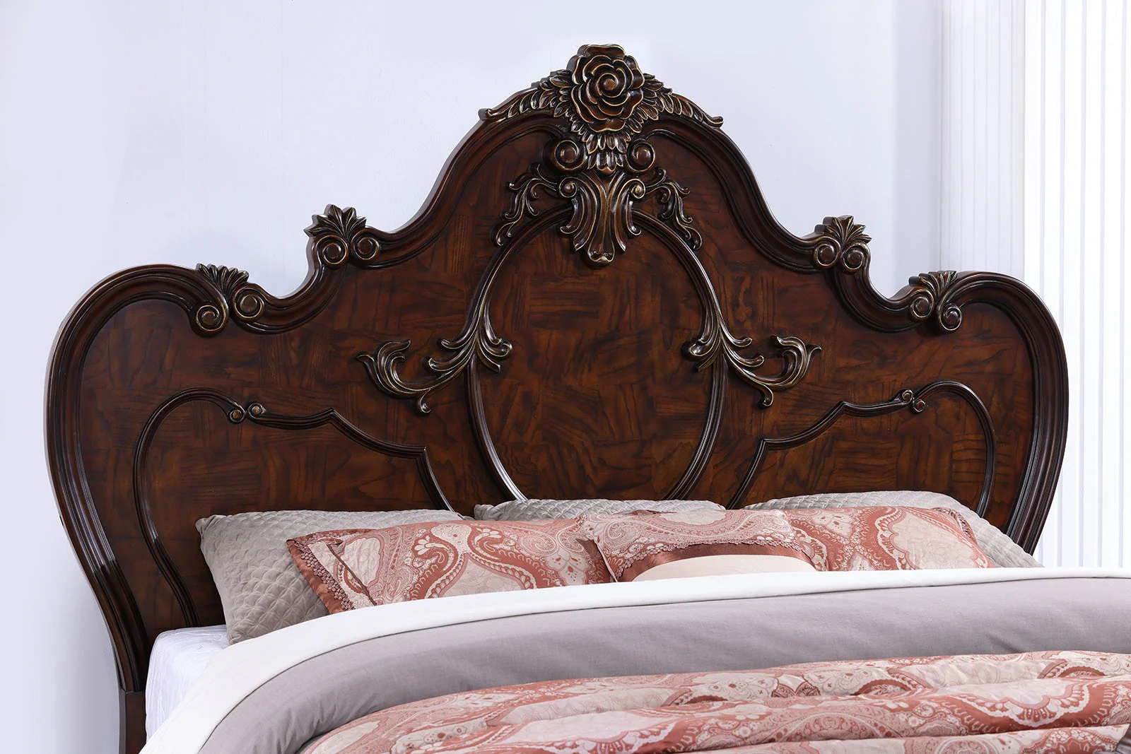 Roselli Dark Cherry 4 Pc. Queen Bedroom Set - Image 3