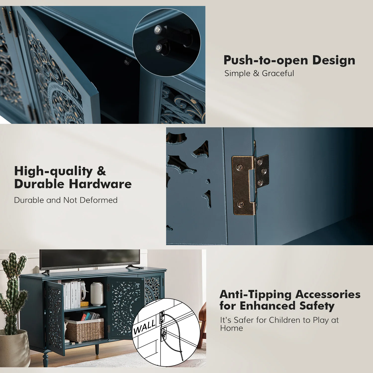 Delia Sideboard in Blue - Image 6