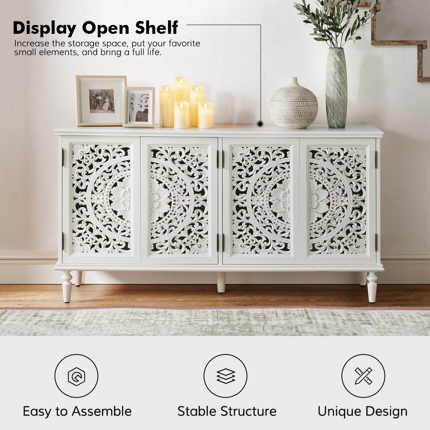 Delia Sideboard in White - Image 3