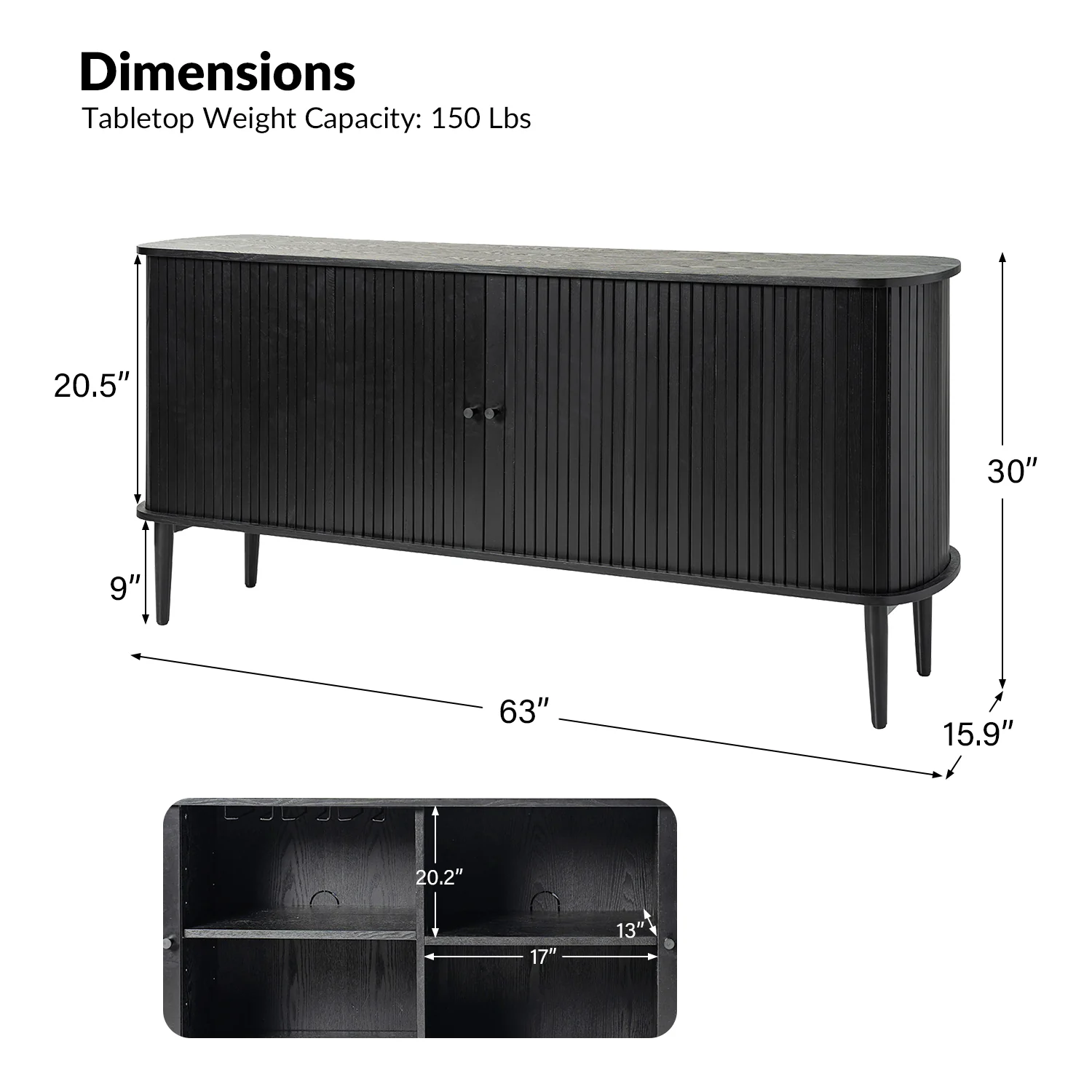 Armin Sideboard in Black - Image 6