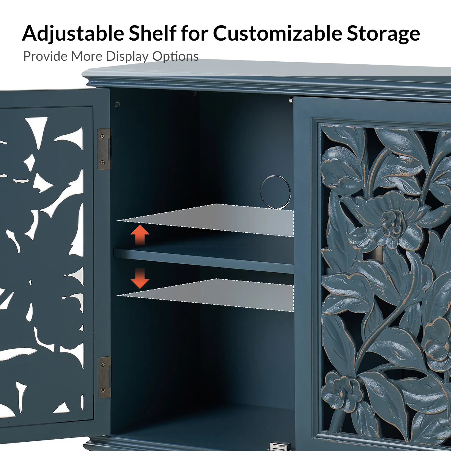 Alban Accent Cabinet in Blue - Image 4