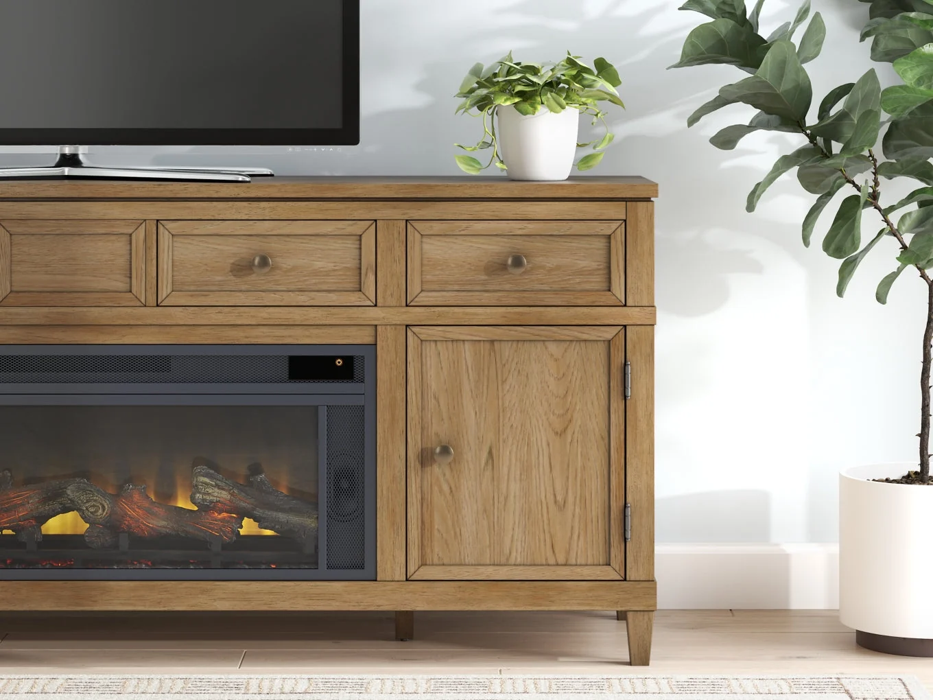Sharlance 81" TV Stand with Electric Fireplace - Image 4