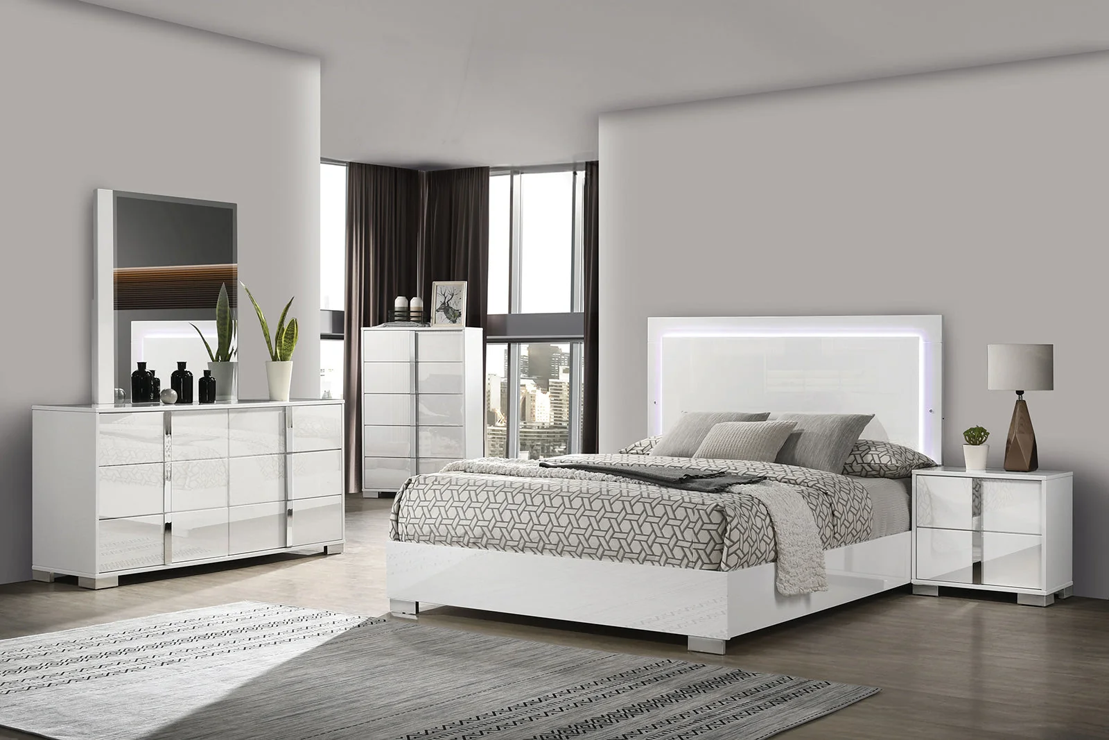 Sinistra White Queen Bed - Image 3