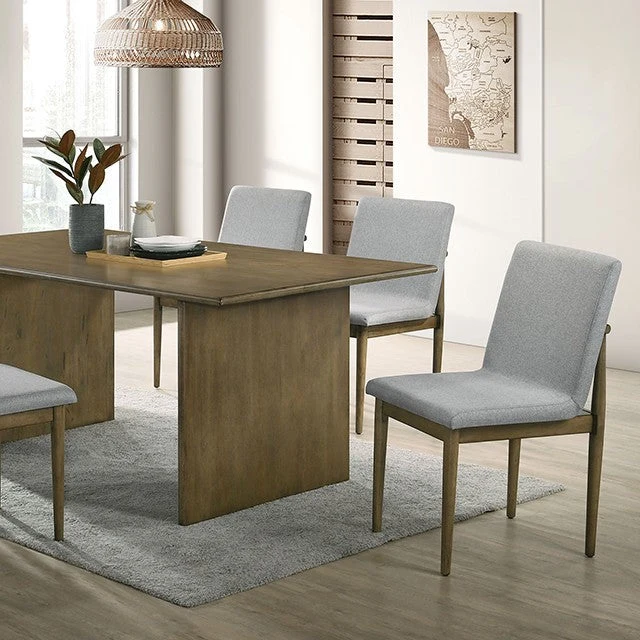 St Gallen Natural Tone & Light Gray Dining Table - Image 3