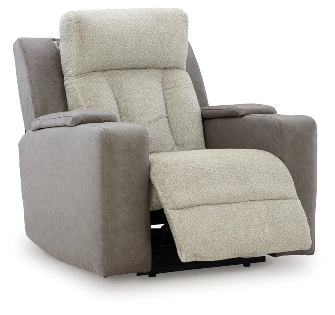 Stately Check Power Recliner/Adjustable Headrest - Image 3