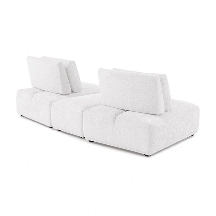 Stavanger White 2-Seater w/Ottoman - Image 4