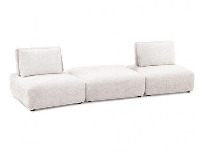Stavanger White 2-Seater w/Square Ottoman