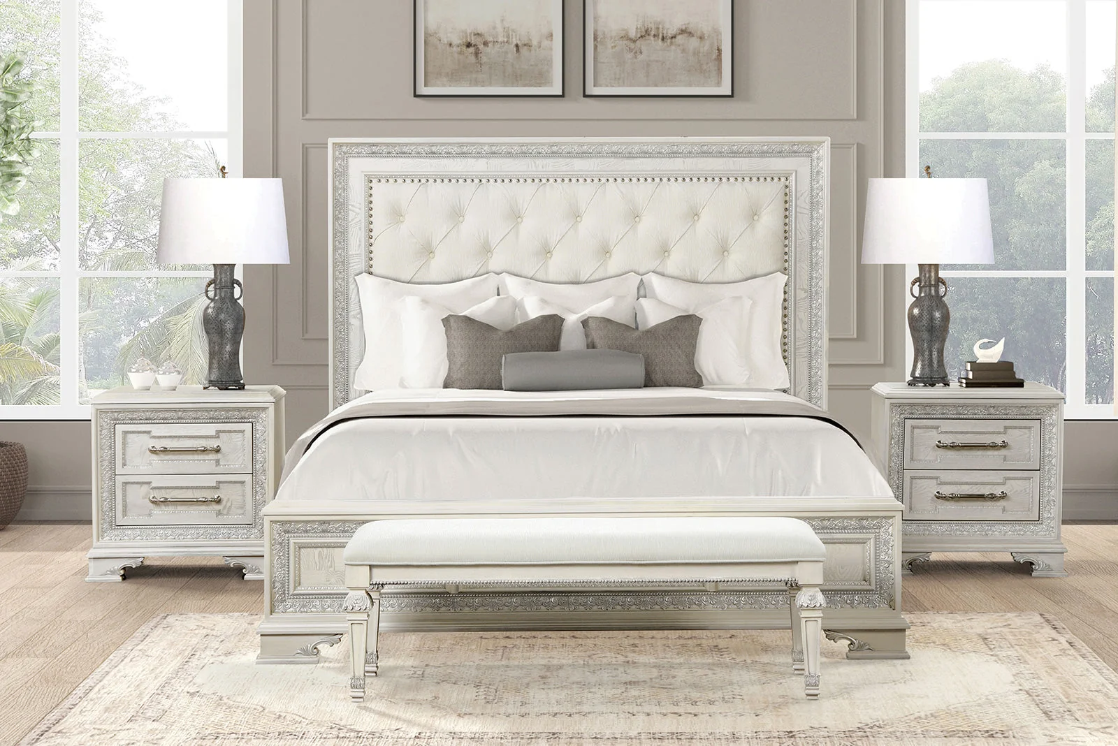 Stella Mia Creamy White Nightstand - Image 8