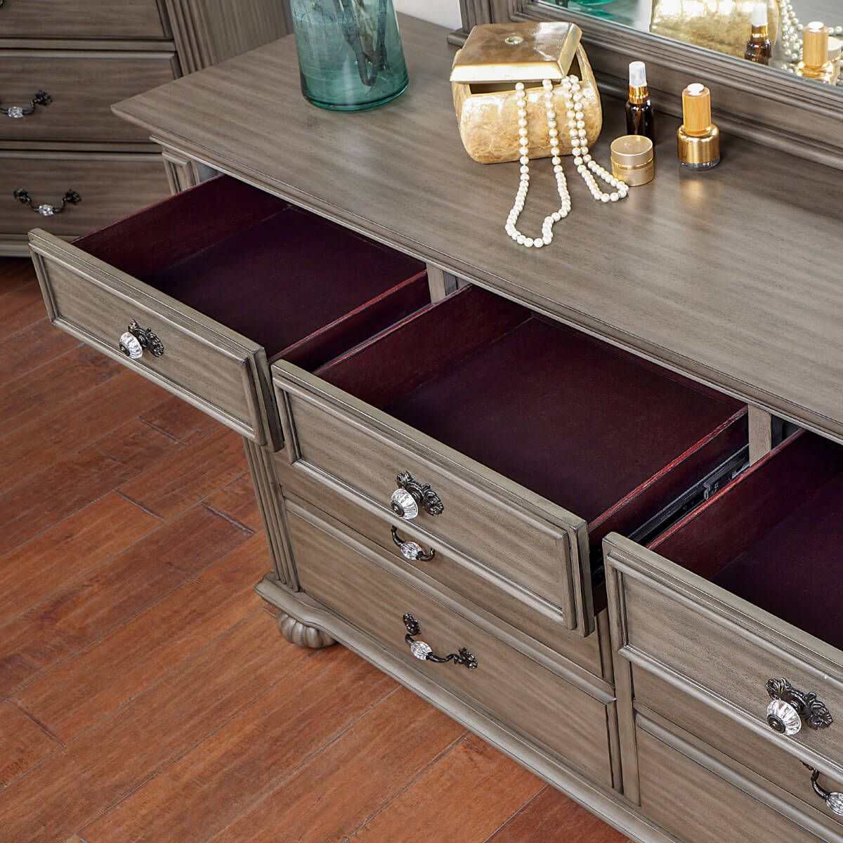 Syracuse Gray 5pc Queen Bedroom Set w/ 2NS - Image 4
